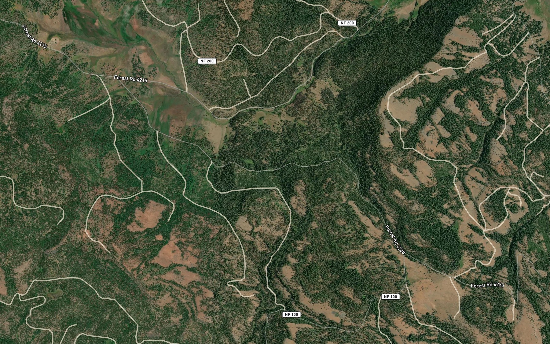 Satellite map of the Pipe Spring