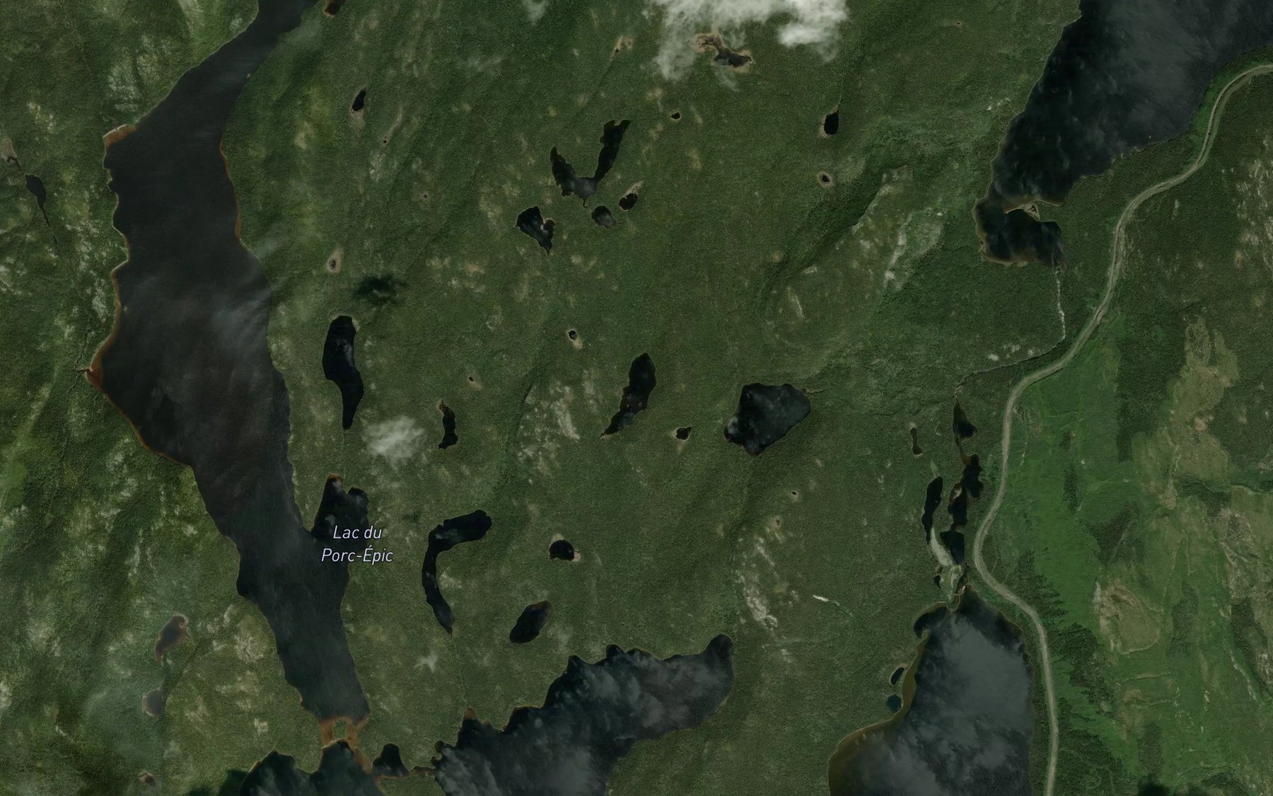 Satellite map of the Lac du Hibou des Marais