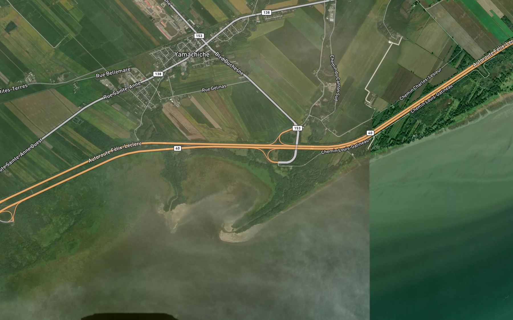 Satellite map of the Cours d'eau Proulx