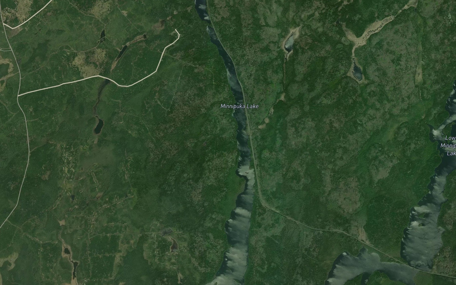 Satellite map of the Minnipuka Lake