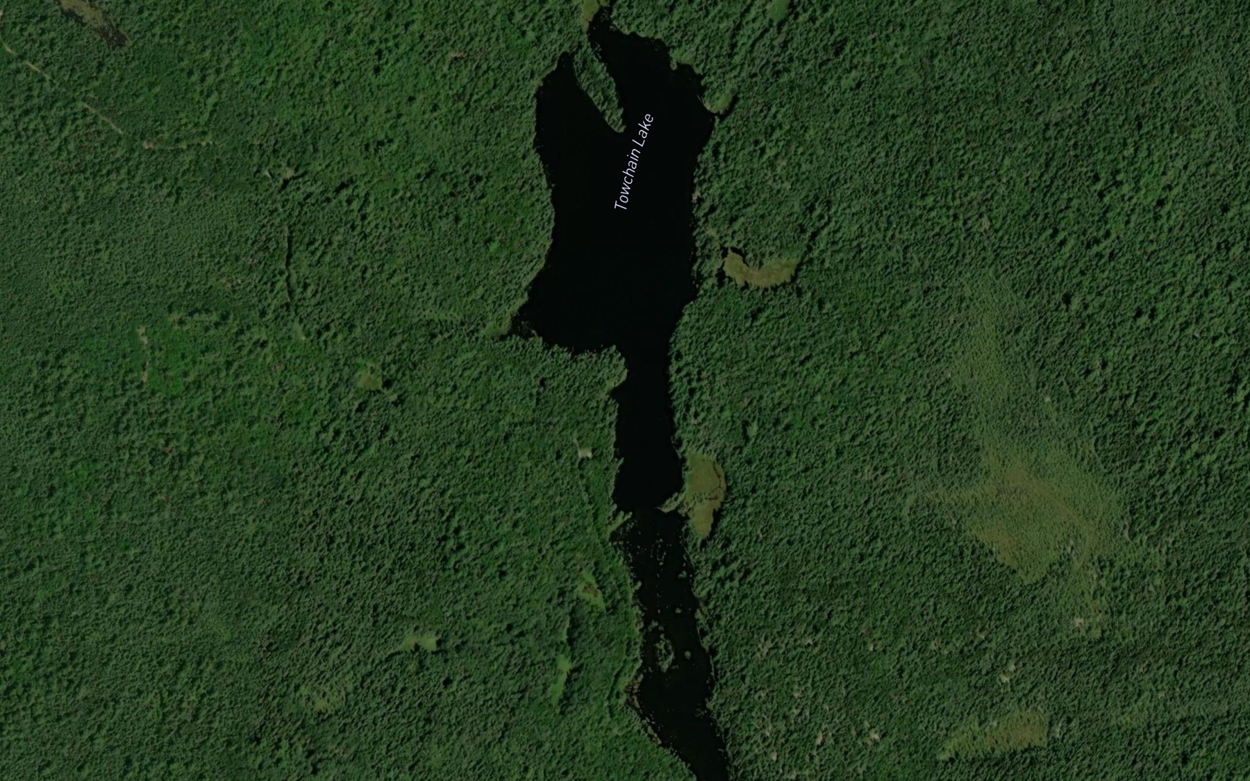 Satellite map of the Towchain Lake