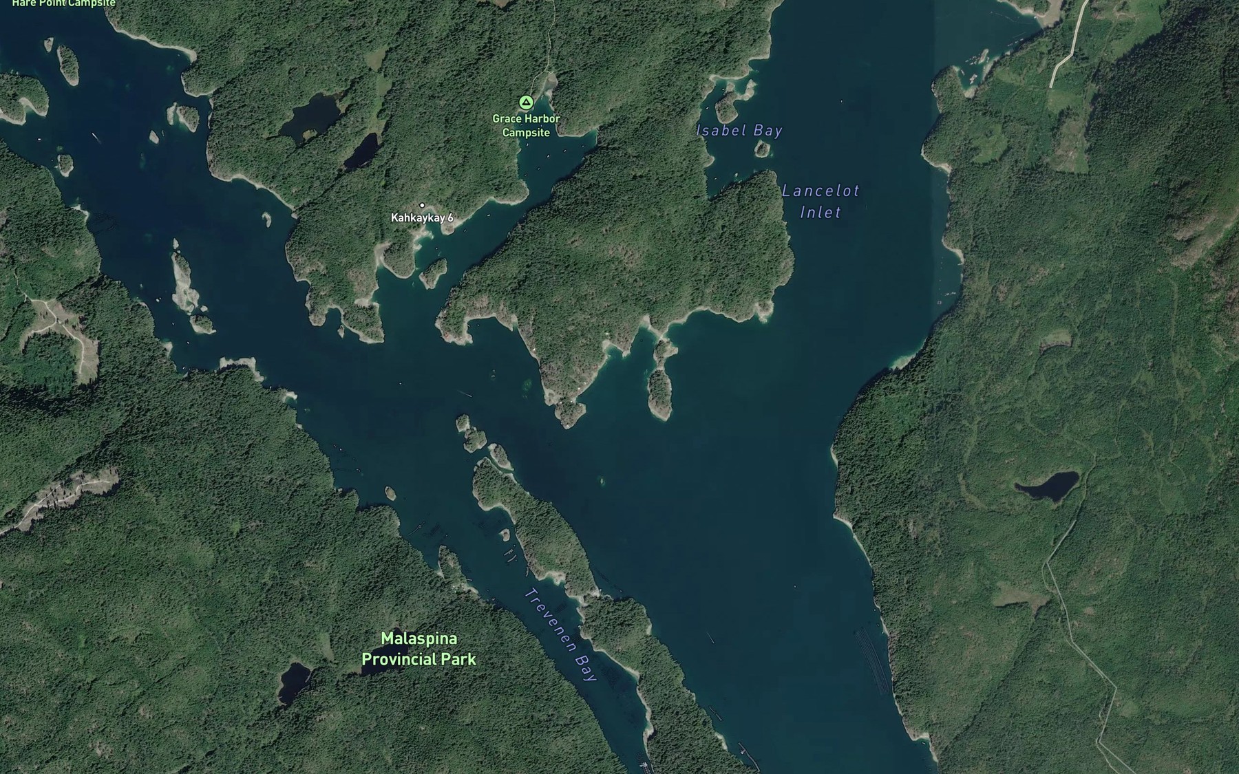 Satellite map of the Salubrious Bay
