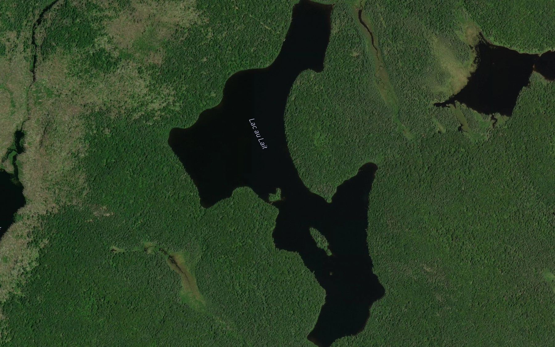Satellite map of the Lac au Lait