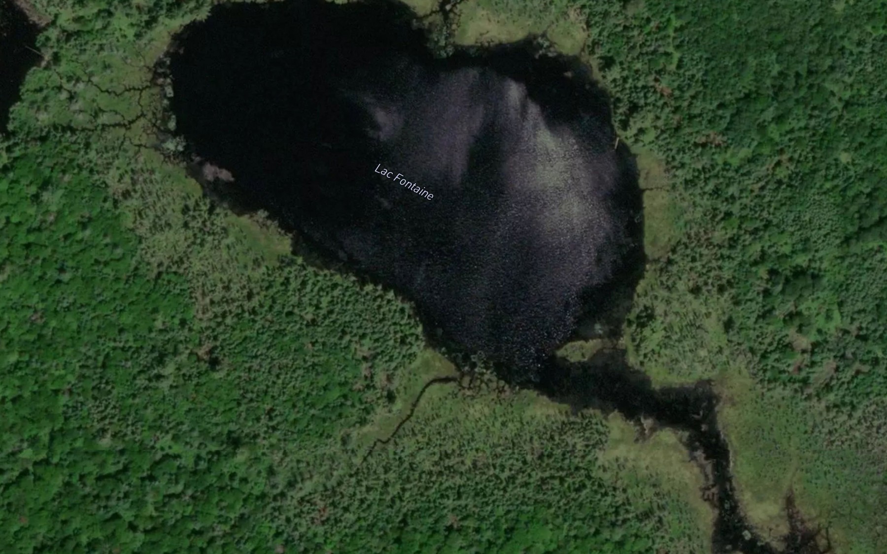 Satellite map of the Lac Fontaine