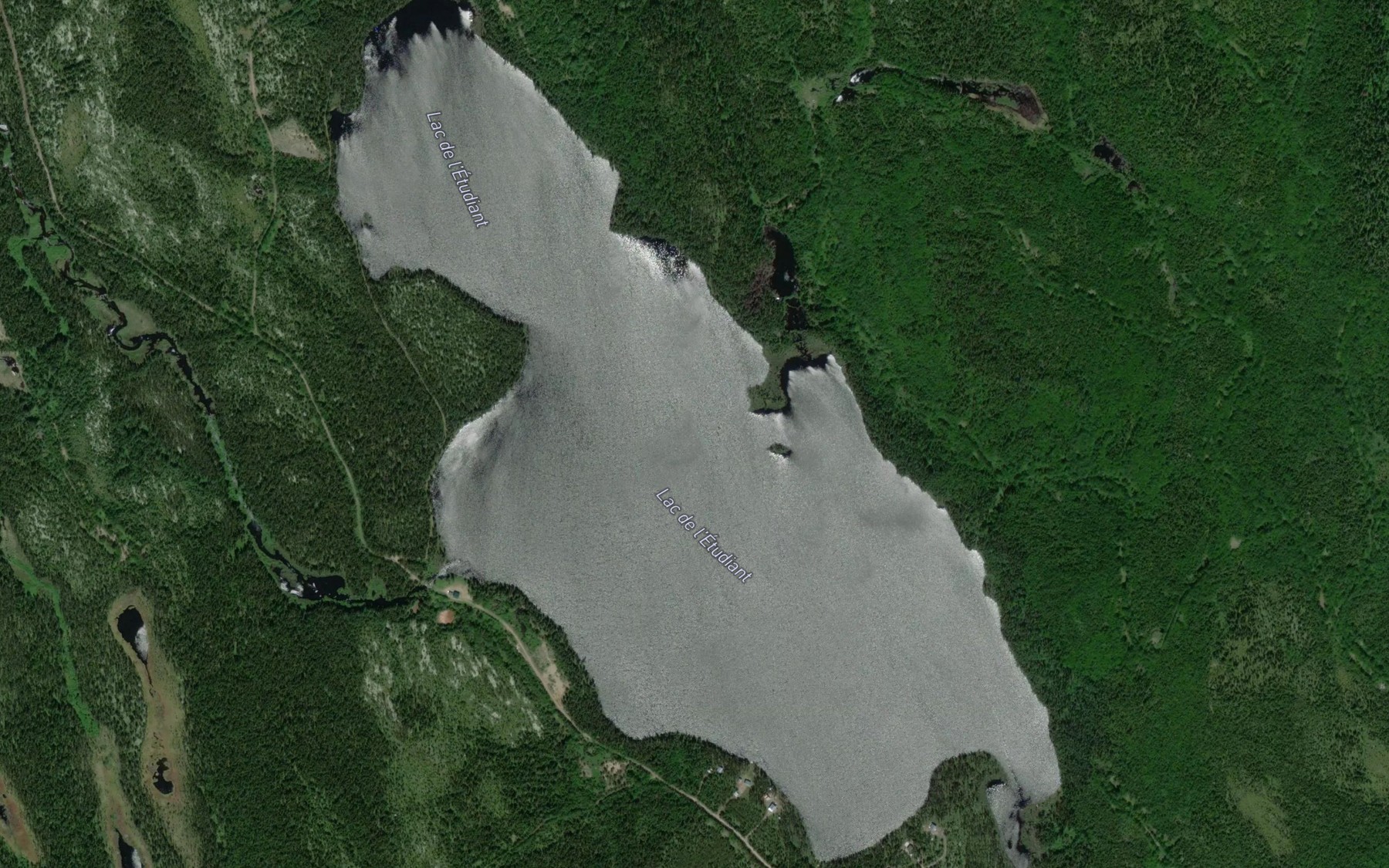Satellite map of the Lac de l'Etudiant