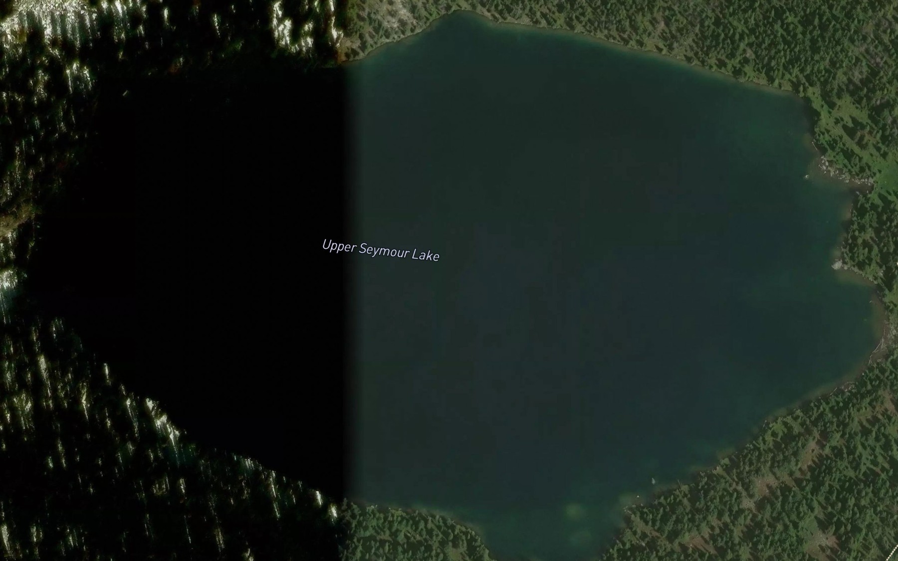 Satellite map of the Upper Seymour Lake