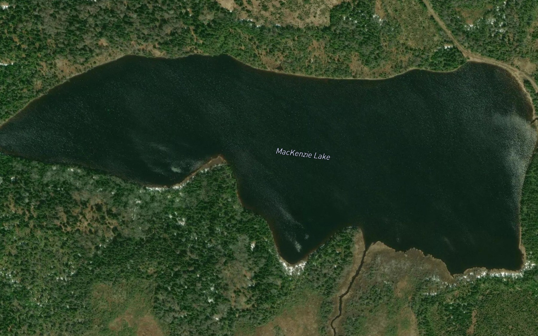 Satellite map of the MacKenzie Lake