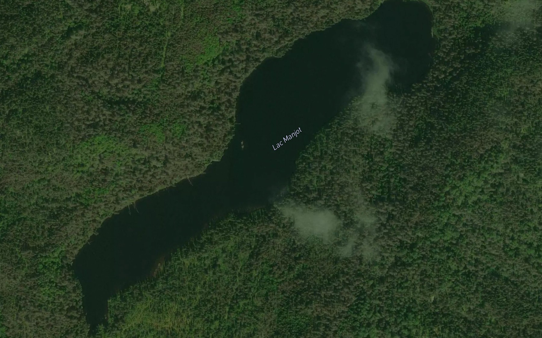 Satellite map of the Lac Manjot