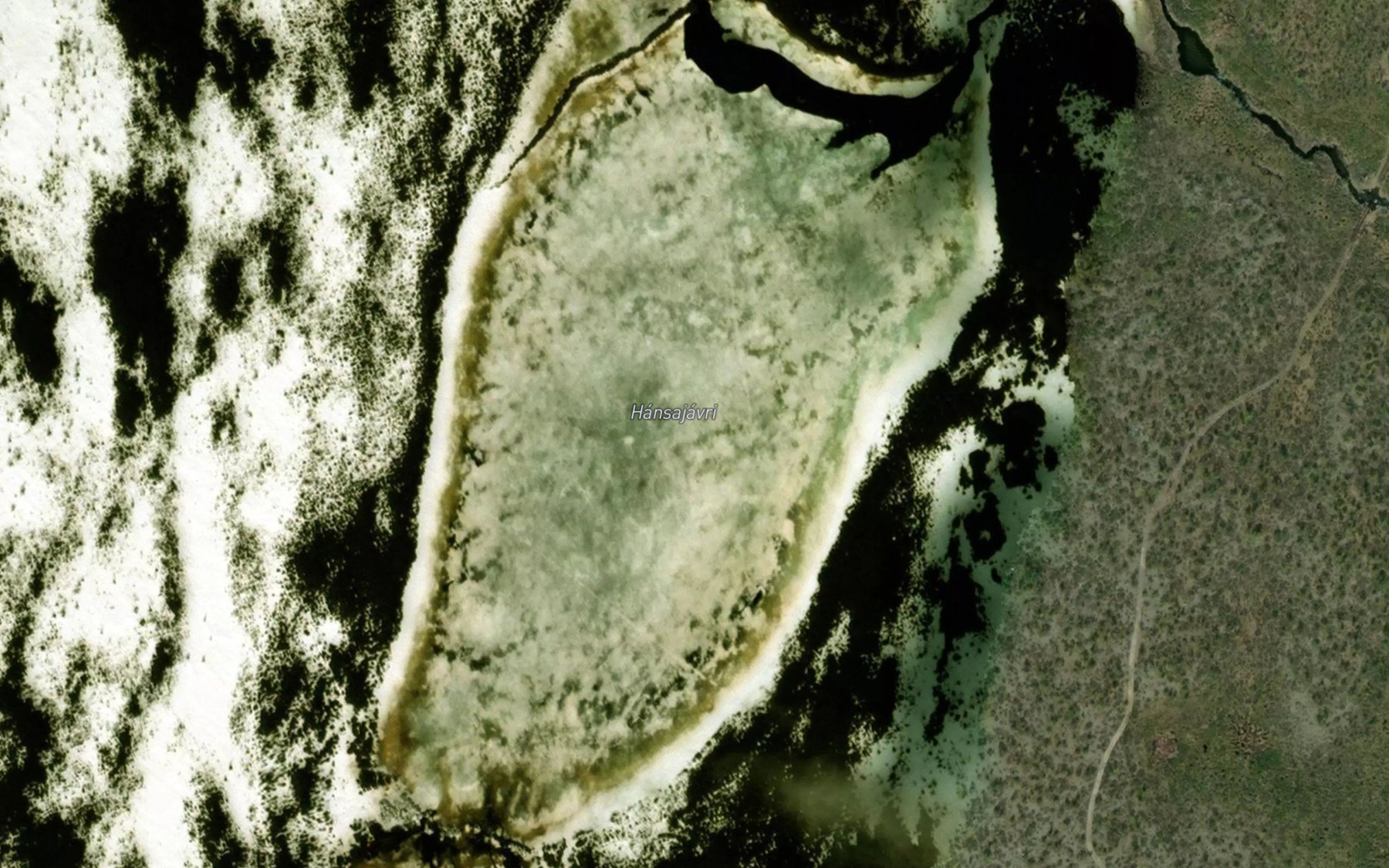 Satellite map of the Hansajavri