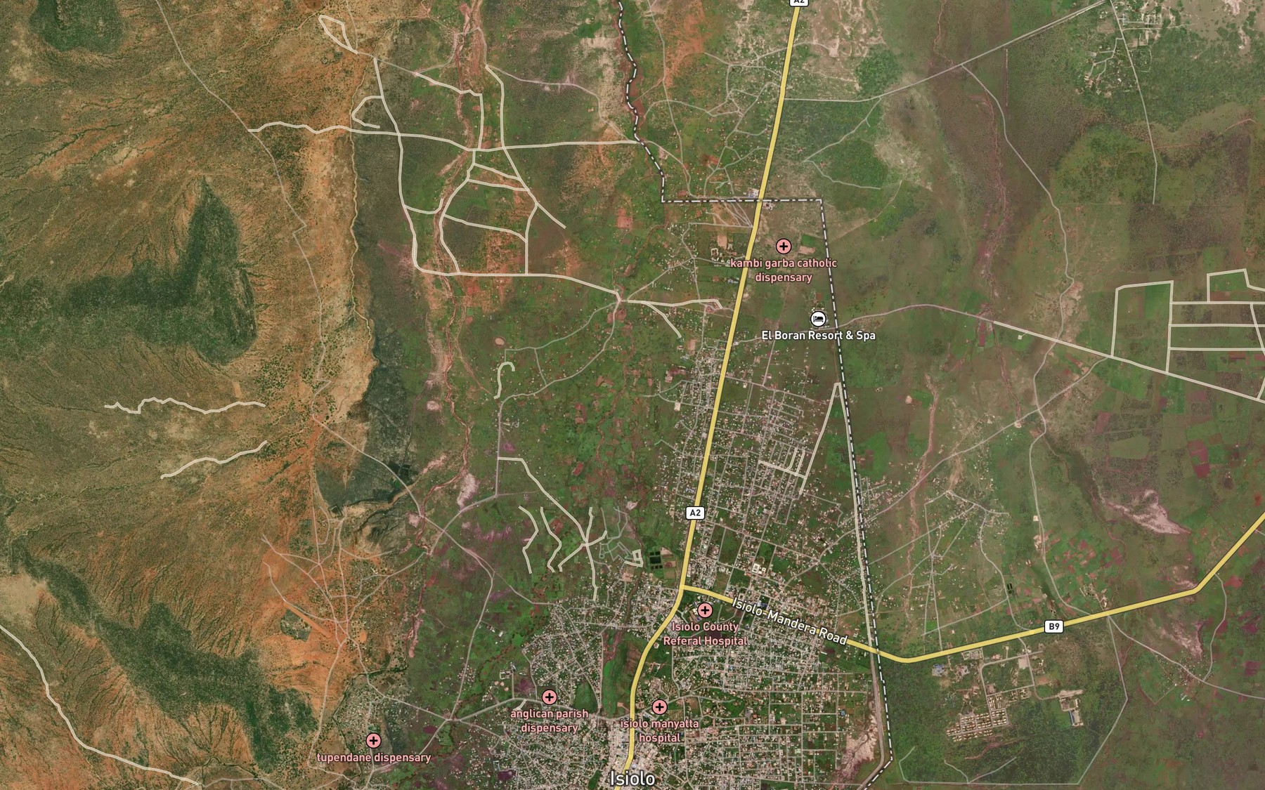 Satellite map of the Morire