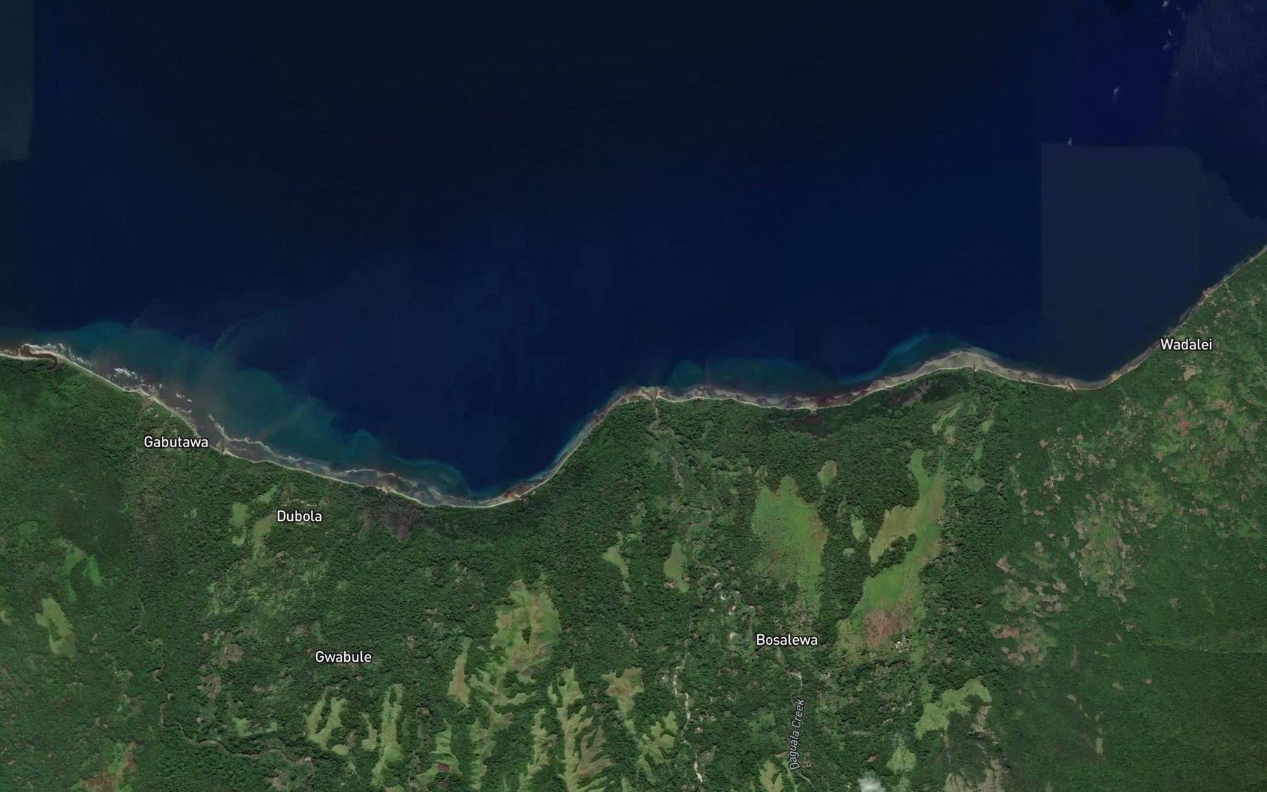 Satellite map of the Daguala Creek