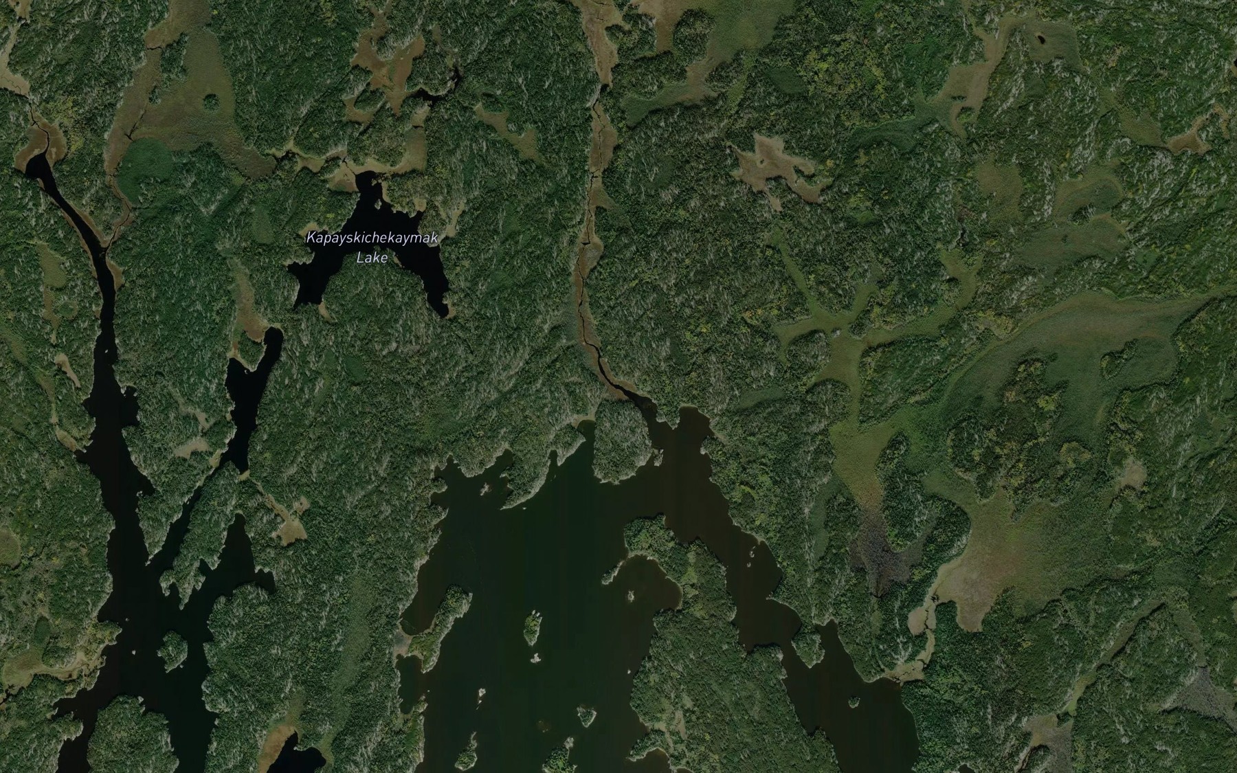Satellite map of the Kamaskikoteekwayak Creek
