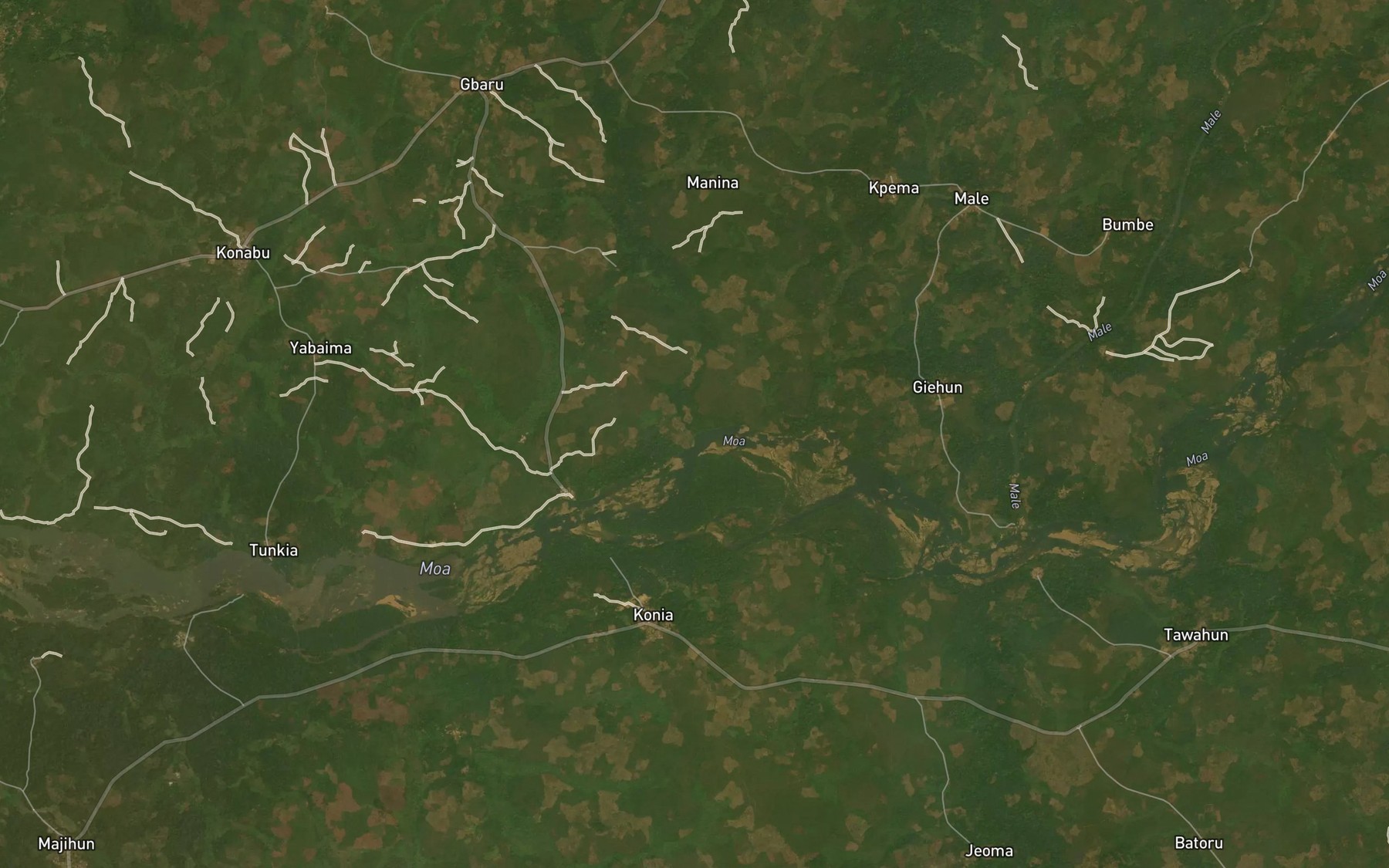 Satellite map of the Koya