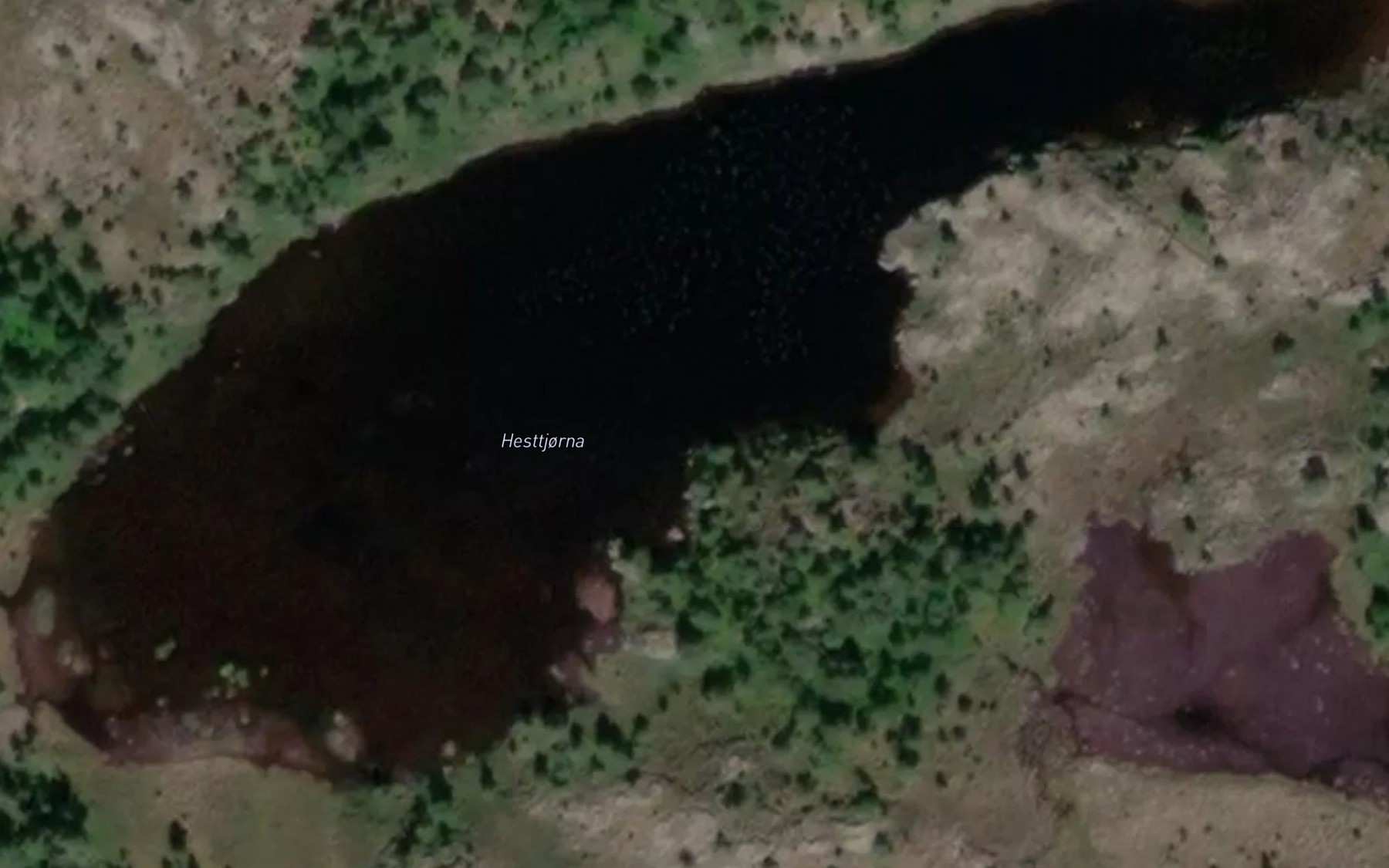 Satellite map of the Hest-tjorna