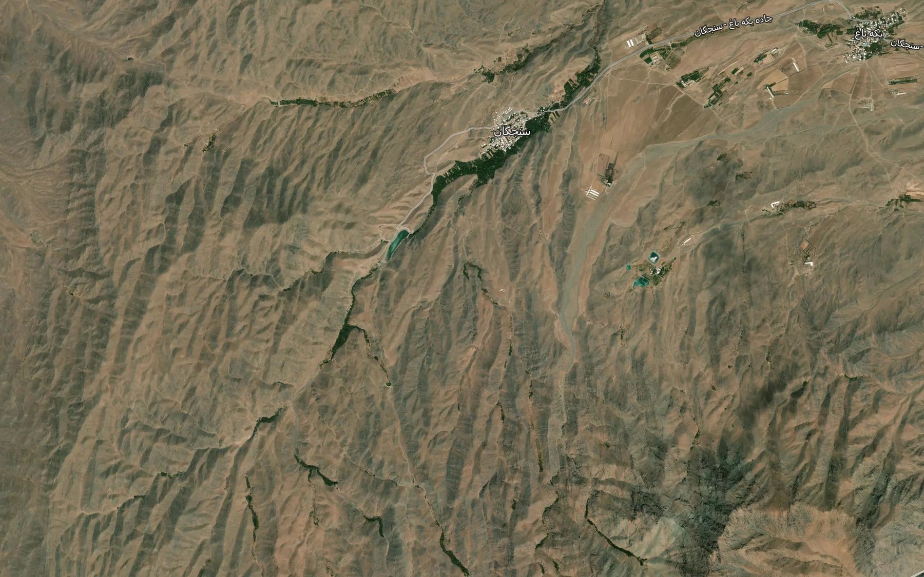 Satellite map of the Cheshmeh-ye `Abdollah