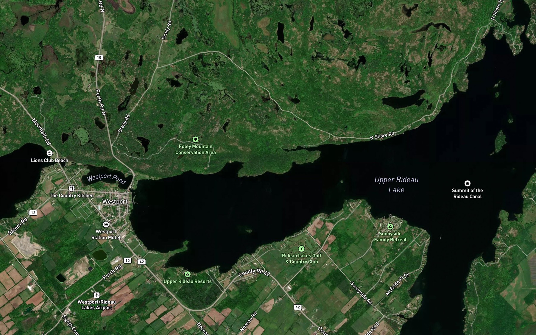 Satellite map of the Little Bay