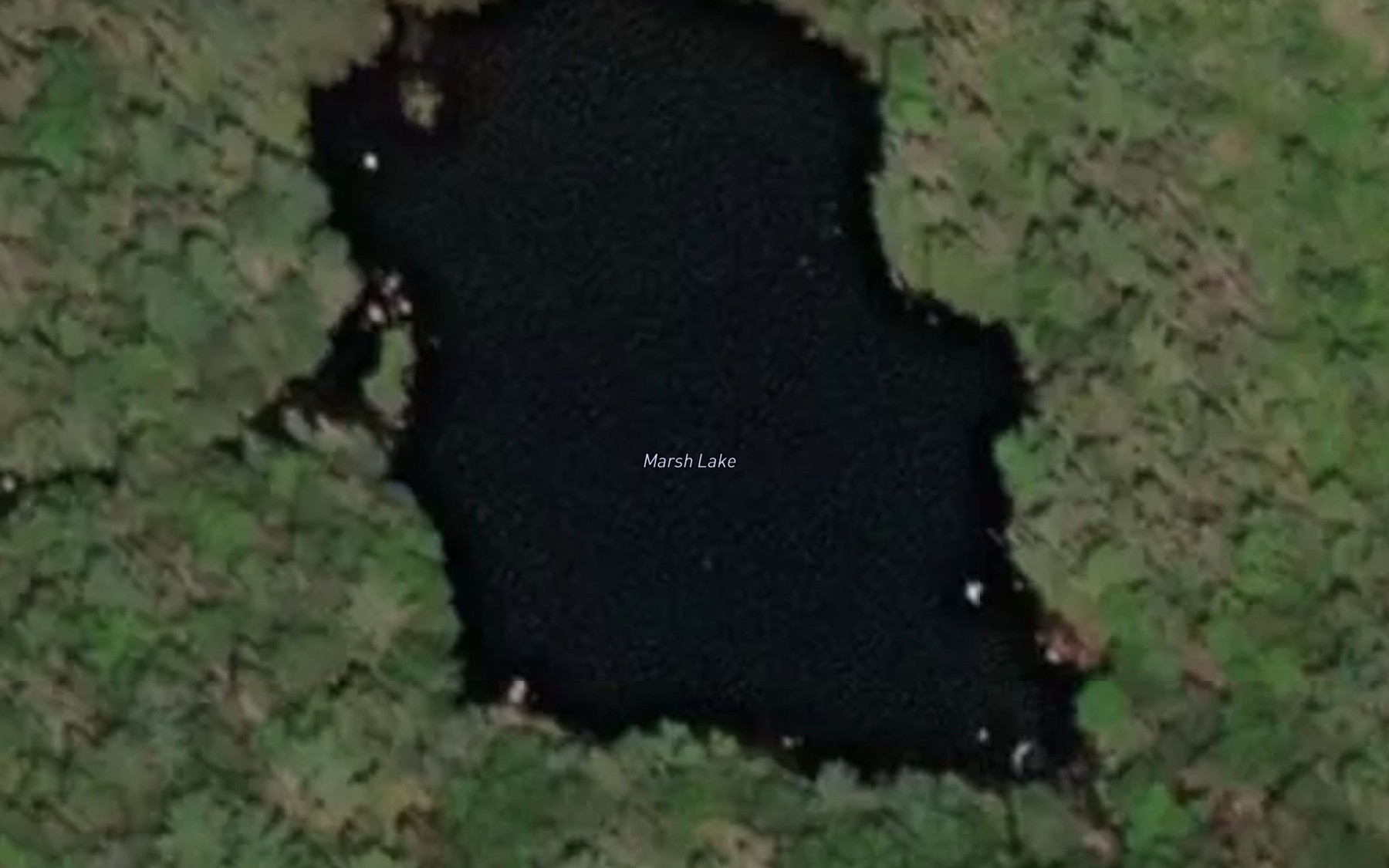 Satellite map of the Marsh Lake