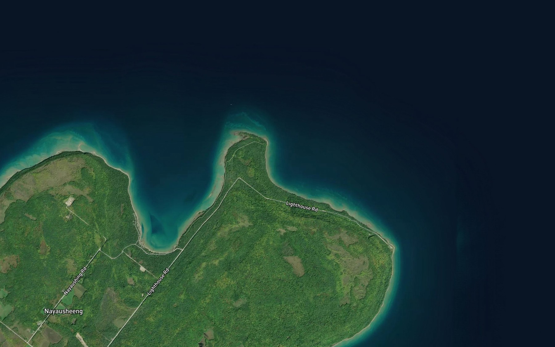 Satellite map of the Cove of Cork