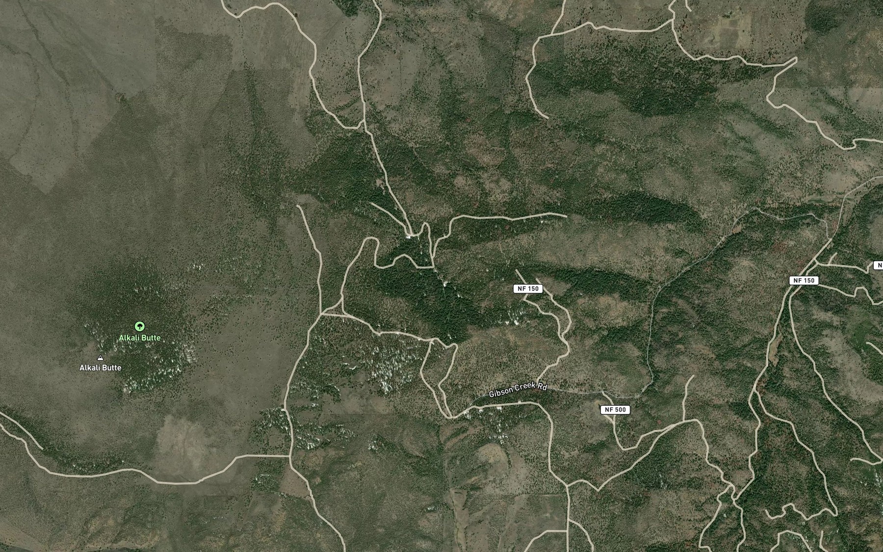 Satellite map of the Sanford Spring