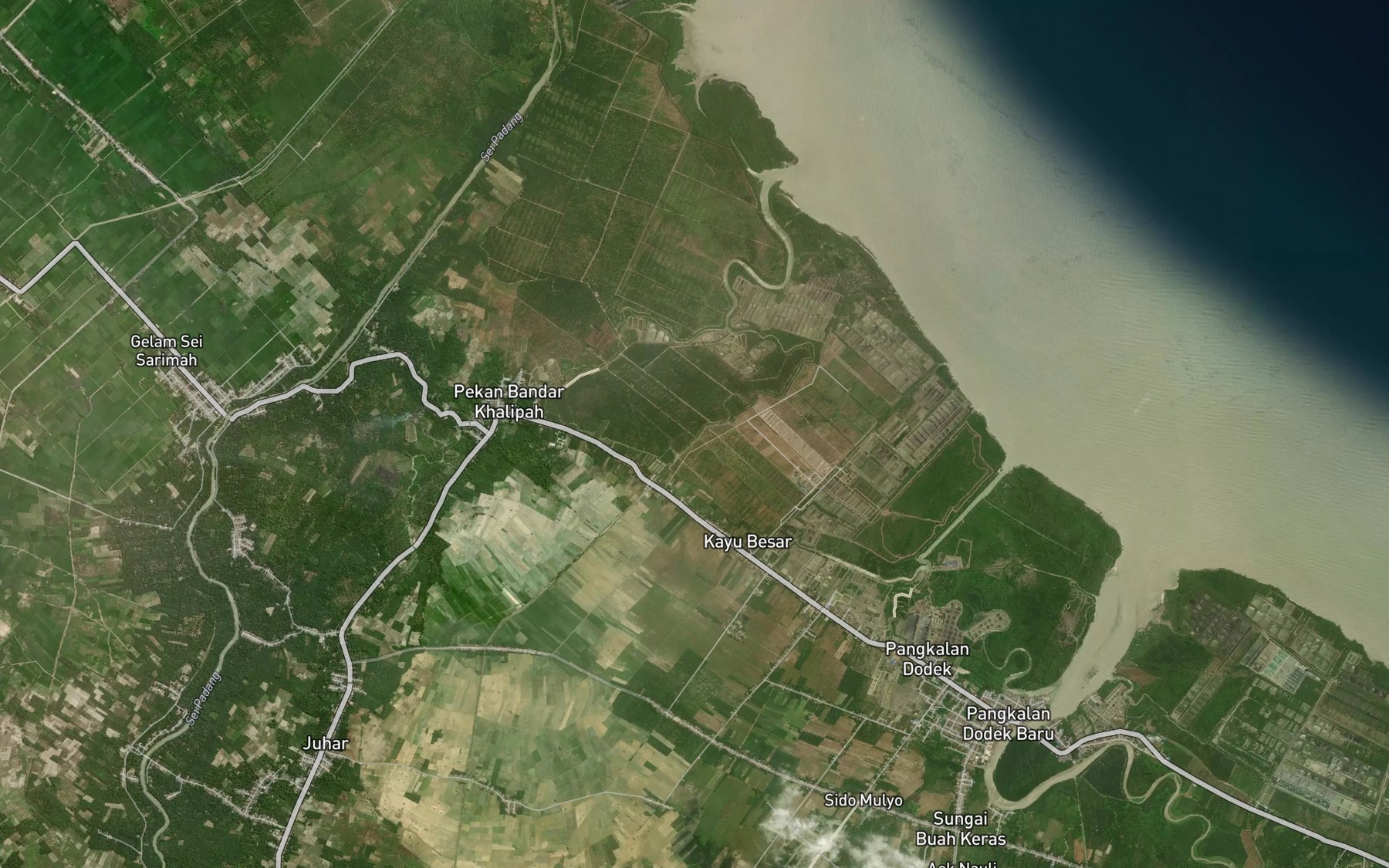 Satellite map of the Sungai Pondokpanjang
