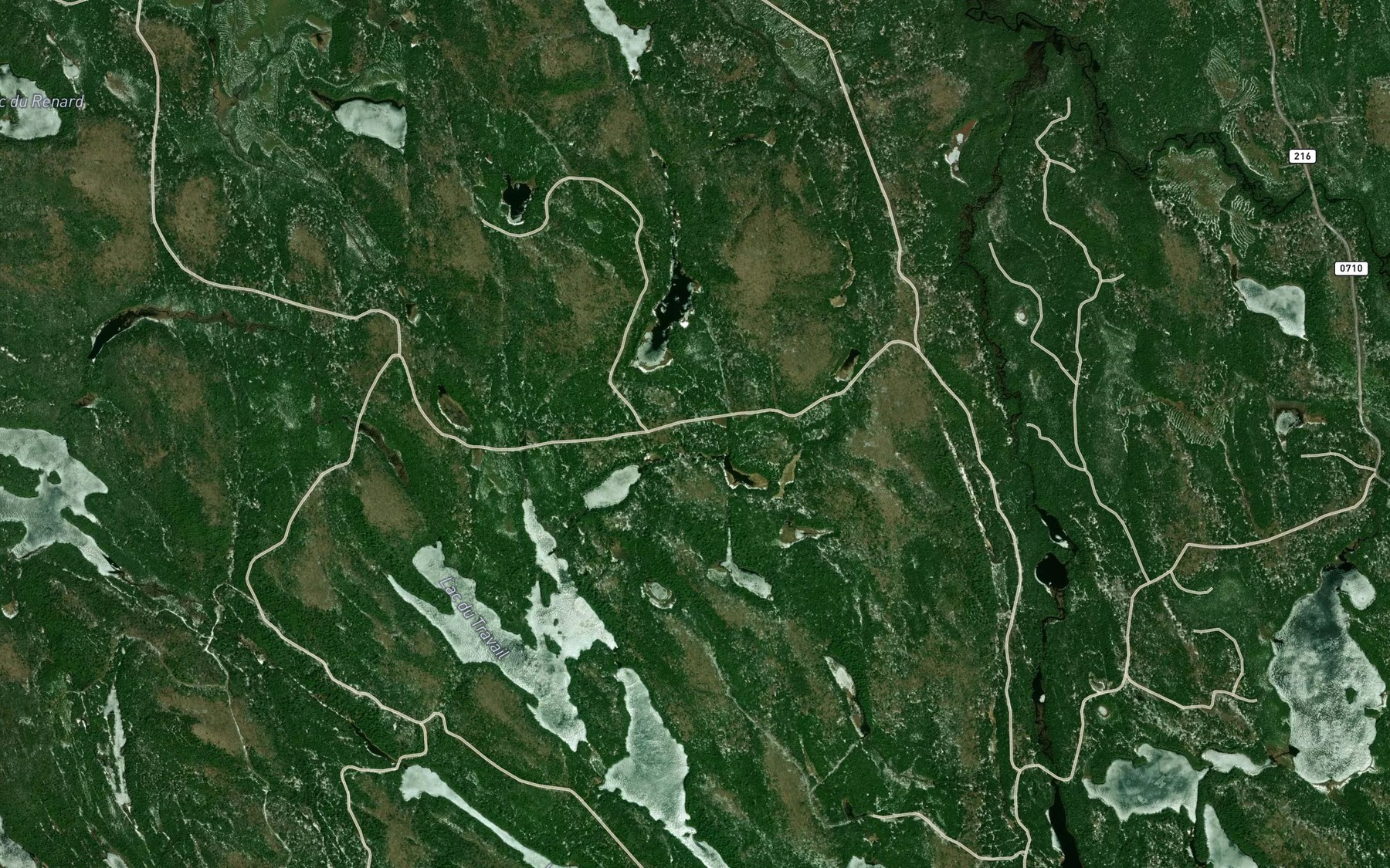 Satellite map of the Etang du Panache