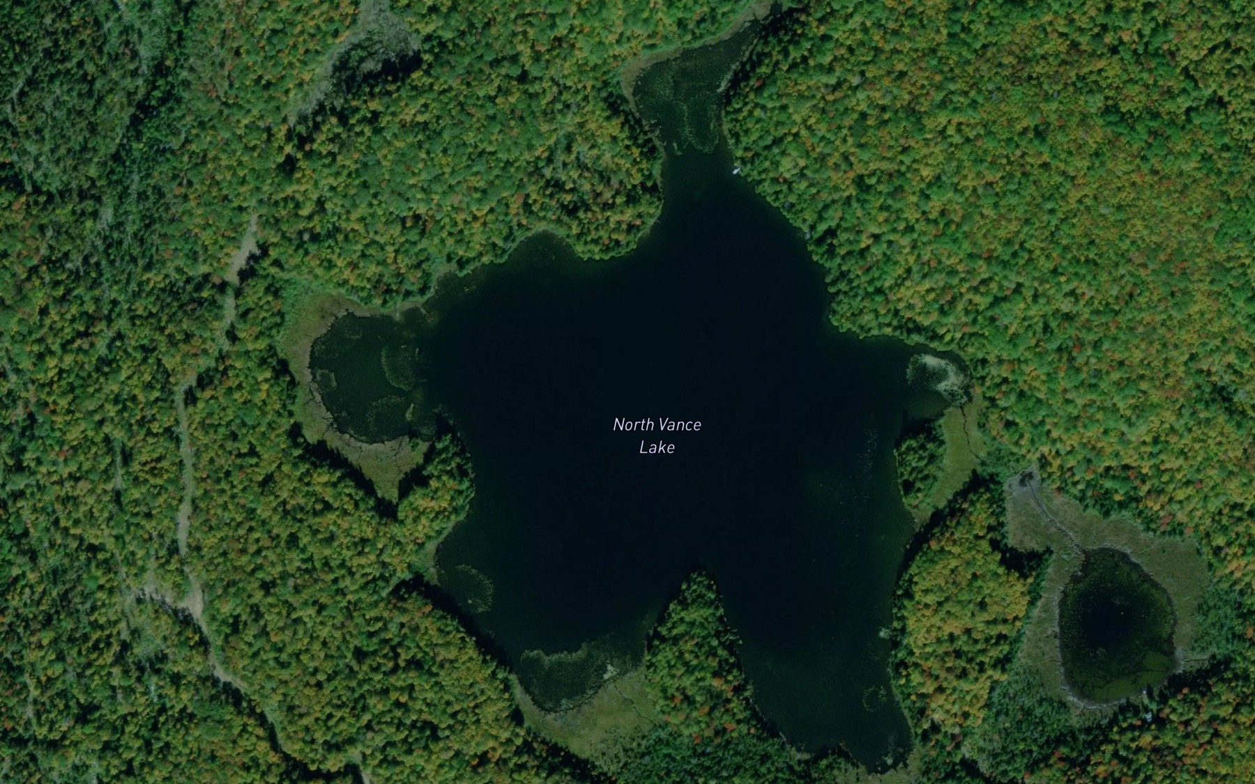 Satellite map of the North Vance Lake