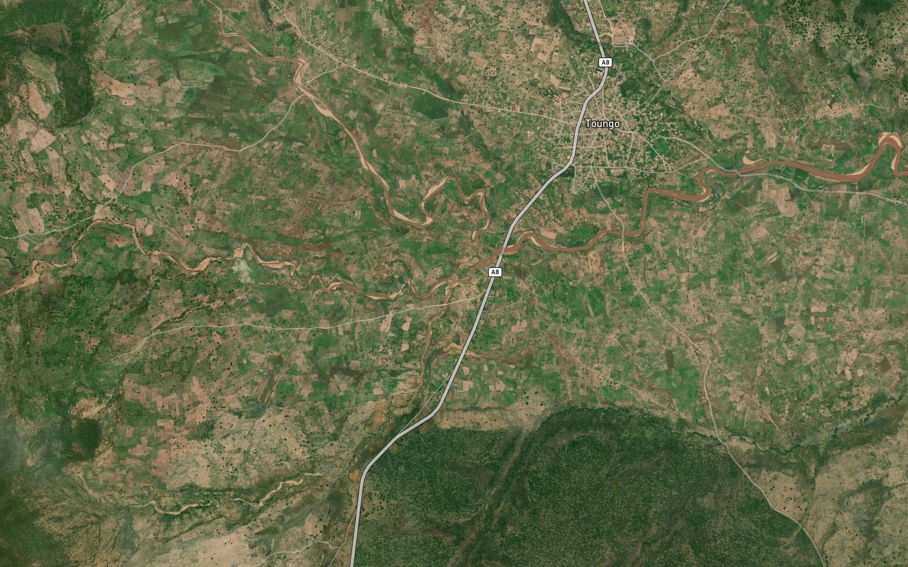 Satellite map of the RiverSanganare