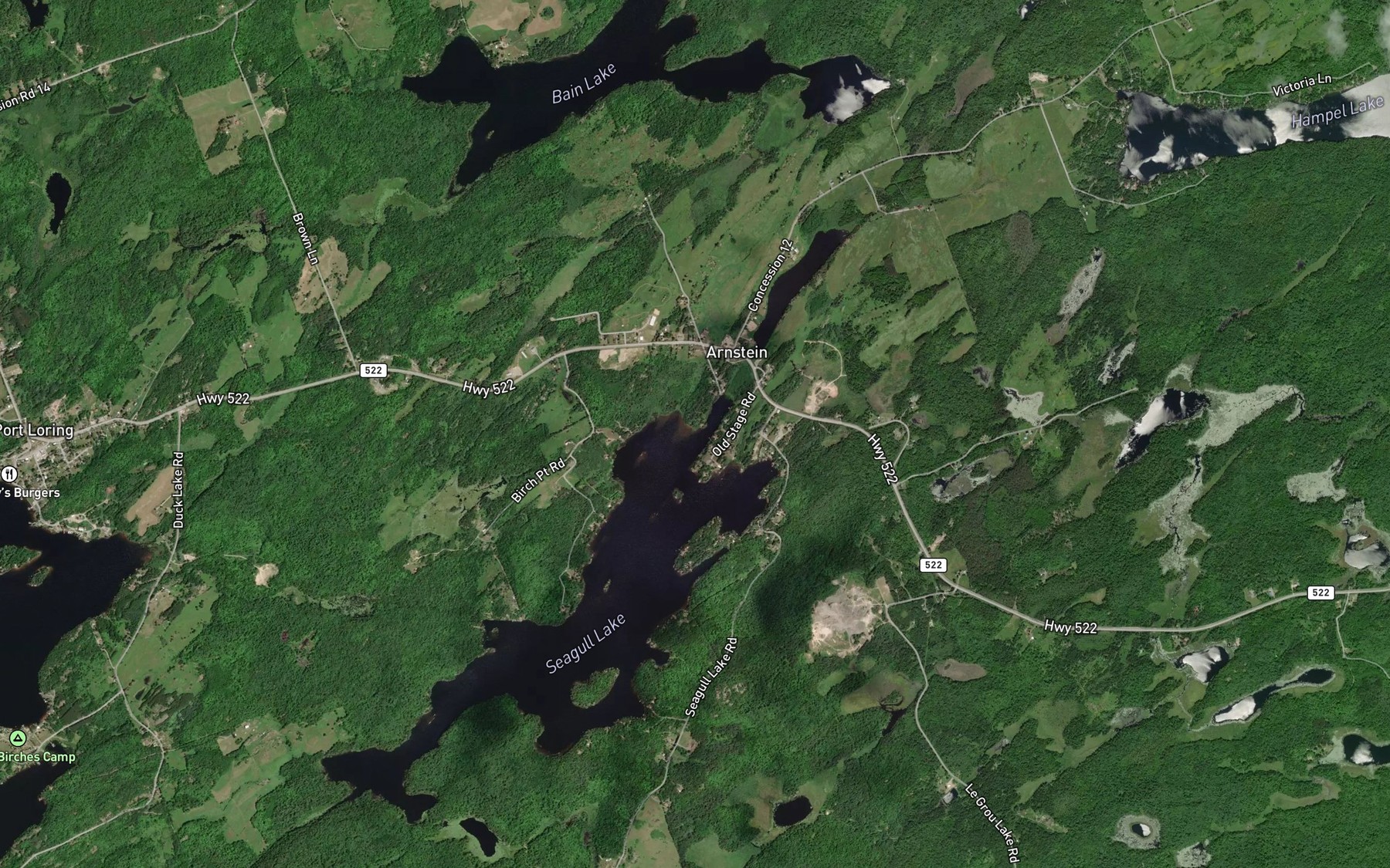 Satellite map of the Brunne Bay