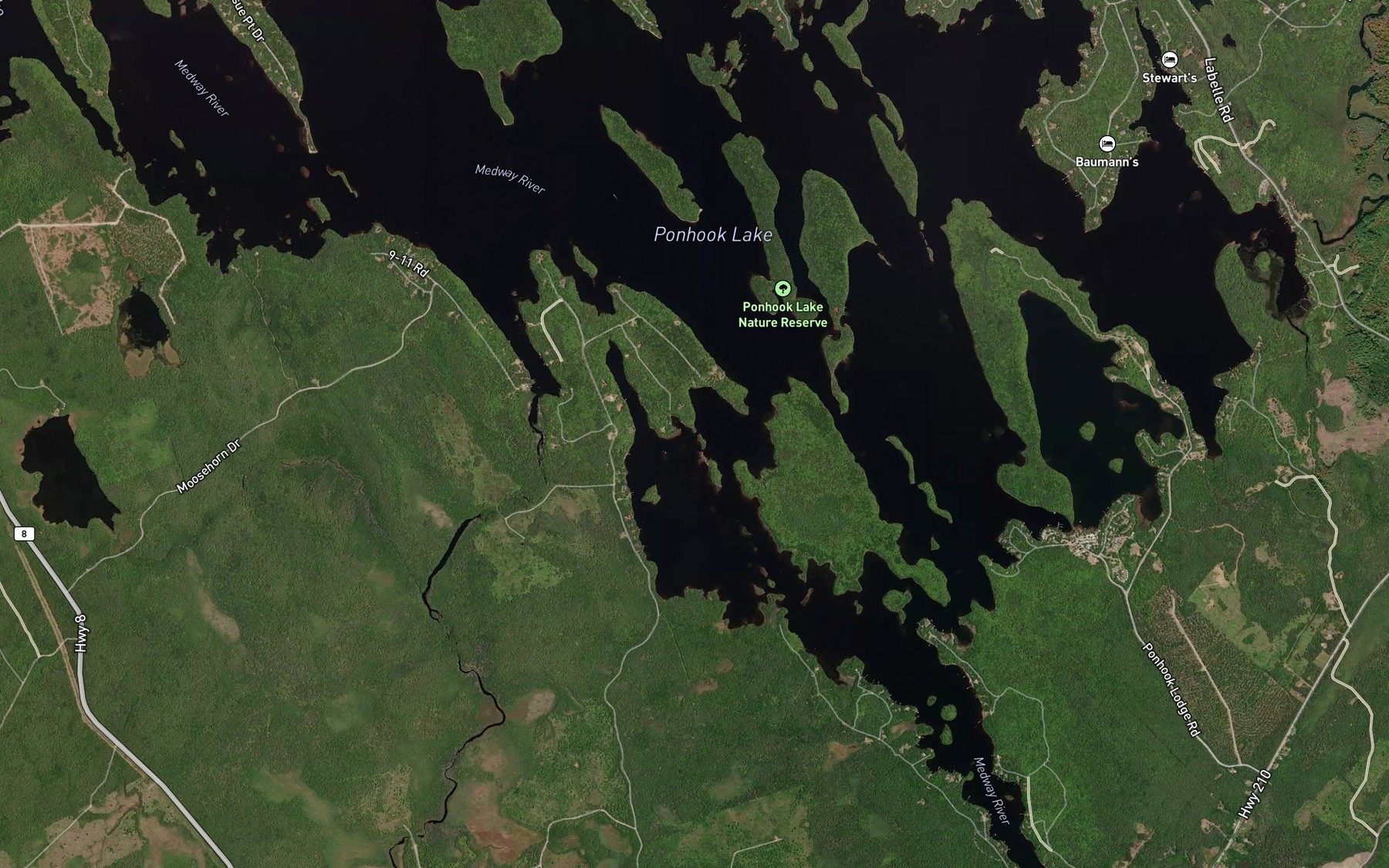 Satellite map of the Salmon Bay