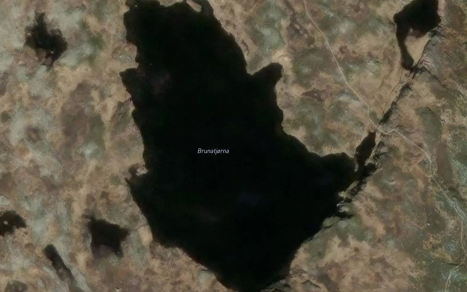 Satellite map of the Brunatjorni