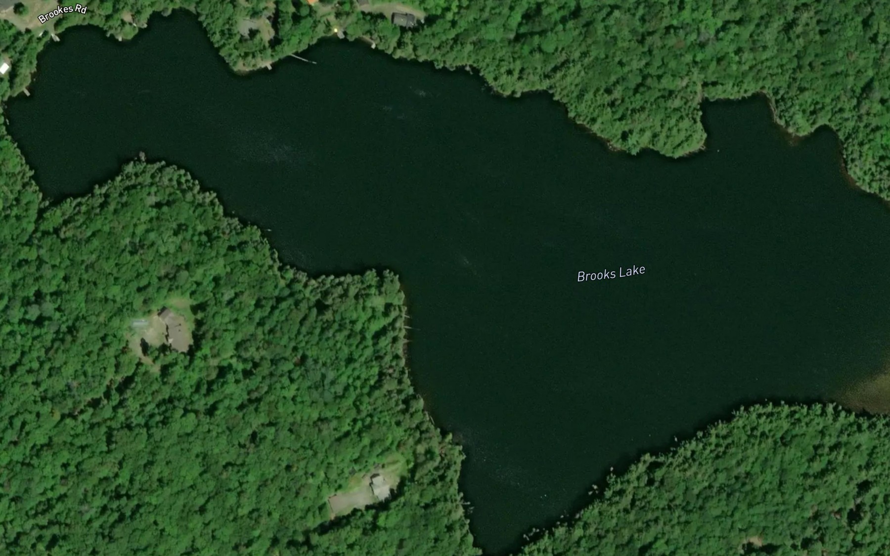 Satellite map of the Brooks Lake