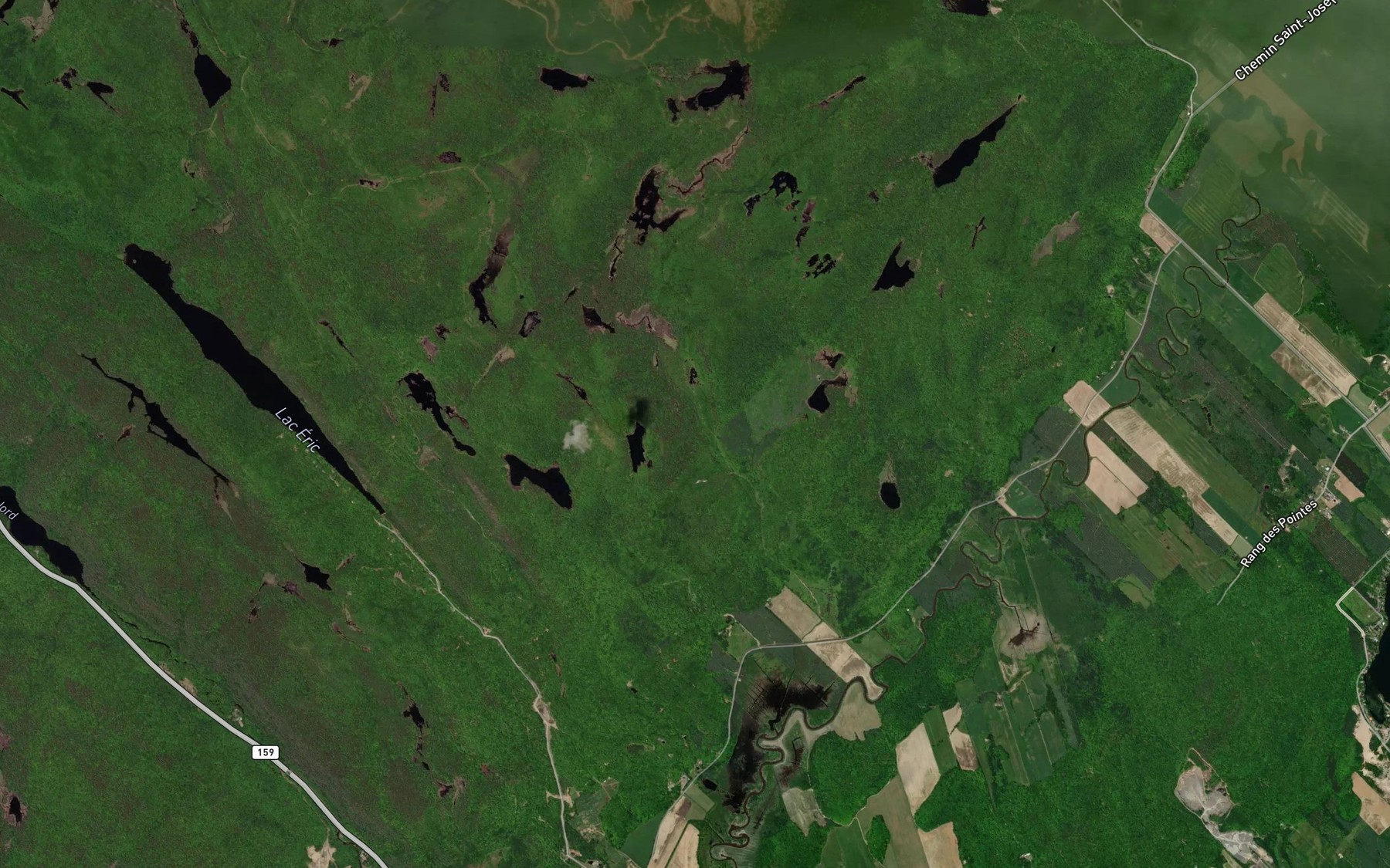 Satellite map of the Coupe a Langis
