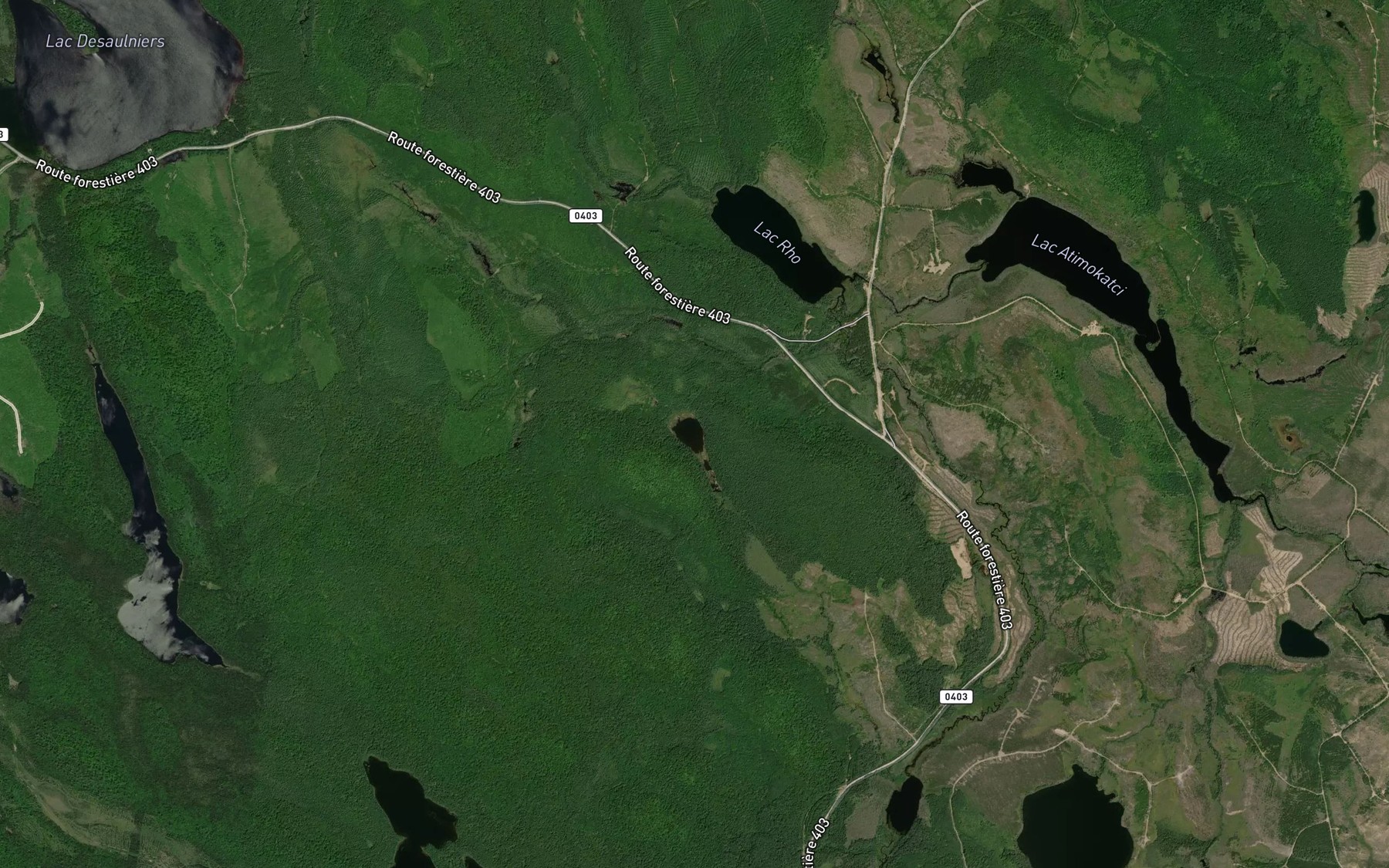 Satellite map of the Petit lac Oriem