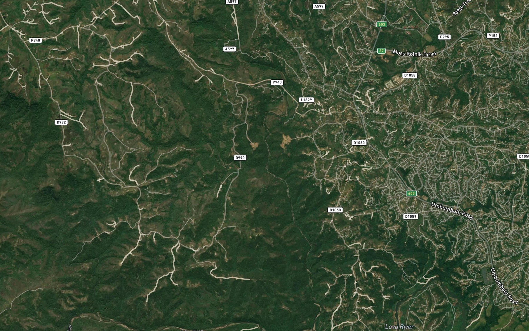 Satellite map of the Nsileni