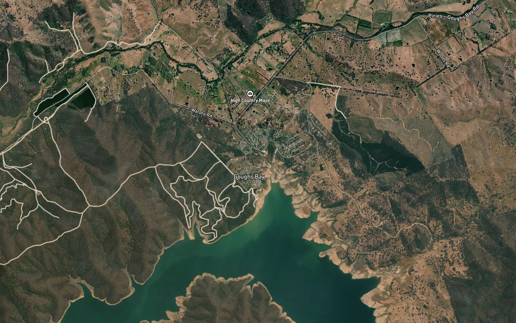 Satellite map of the Gough Bay