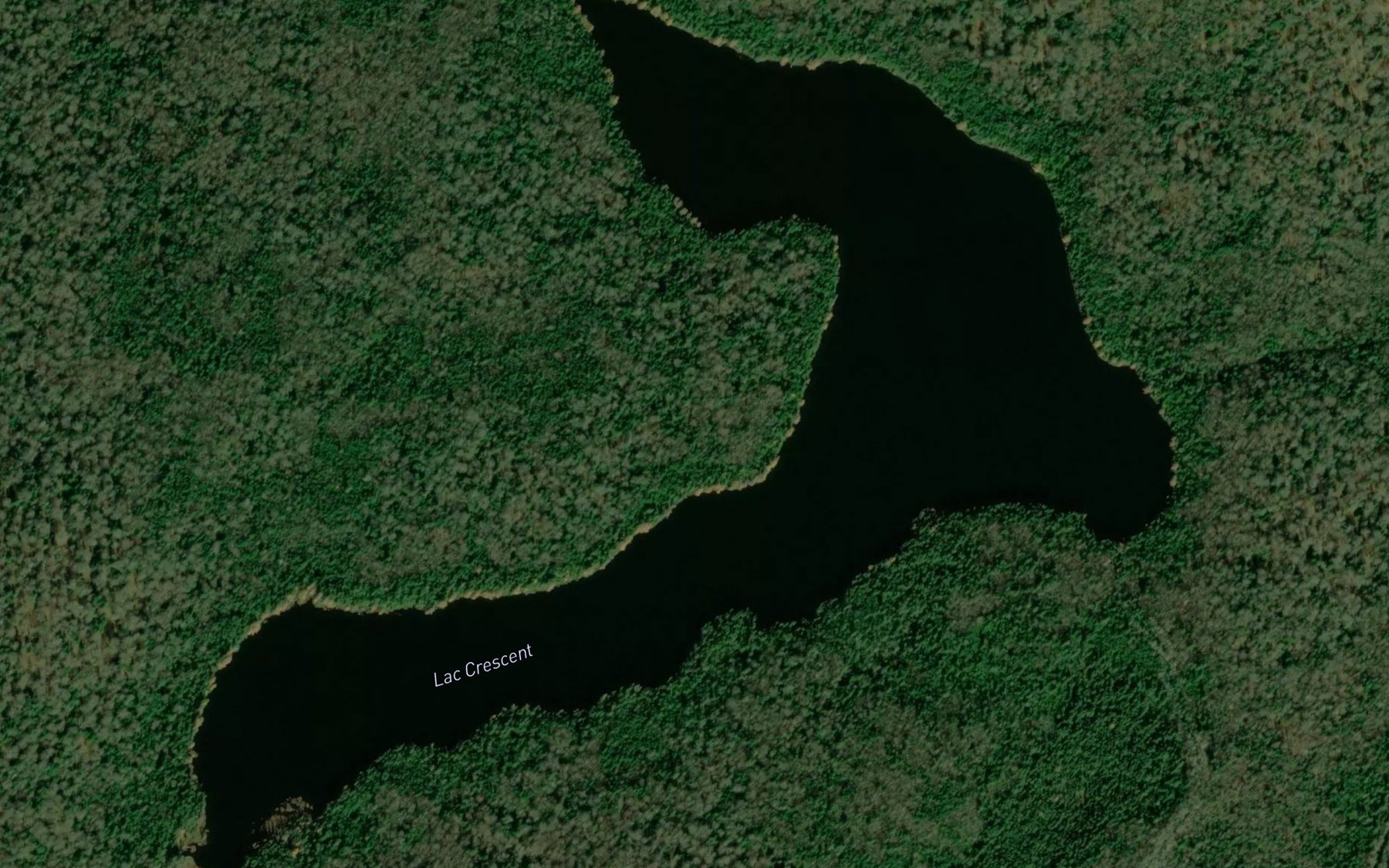 Satellite map of the Lac Crescent