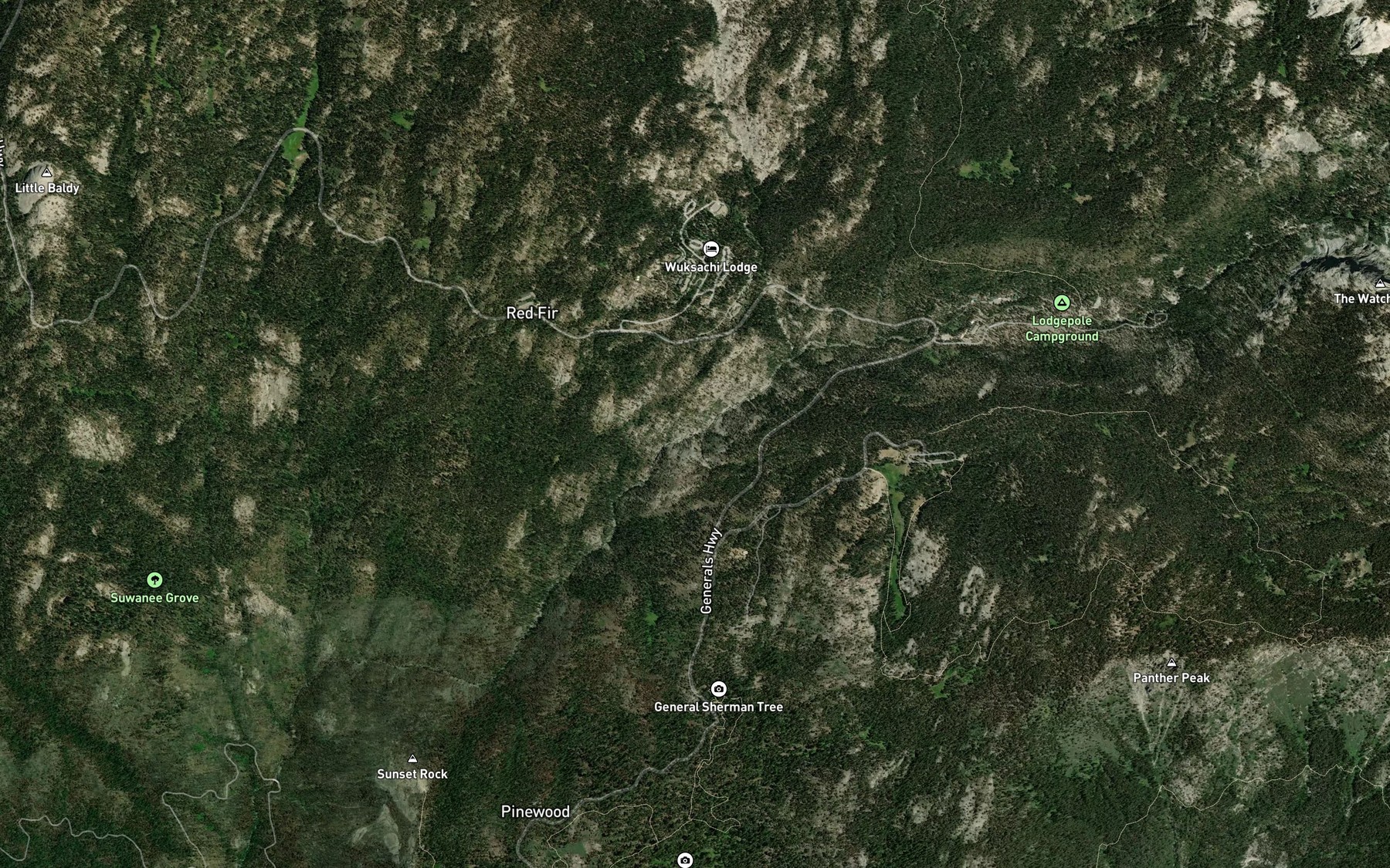 Satellite map of the Wolverton Creek
