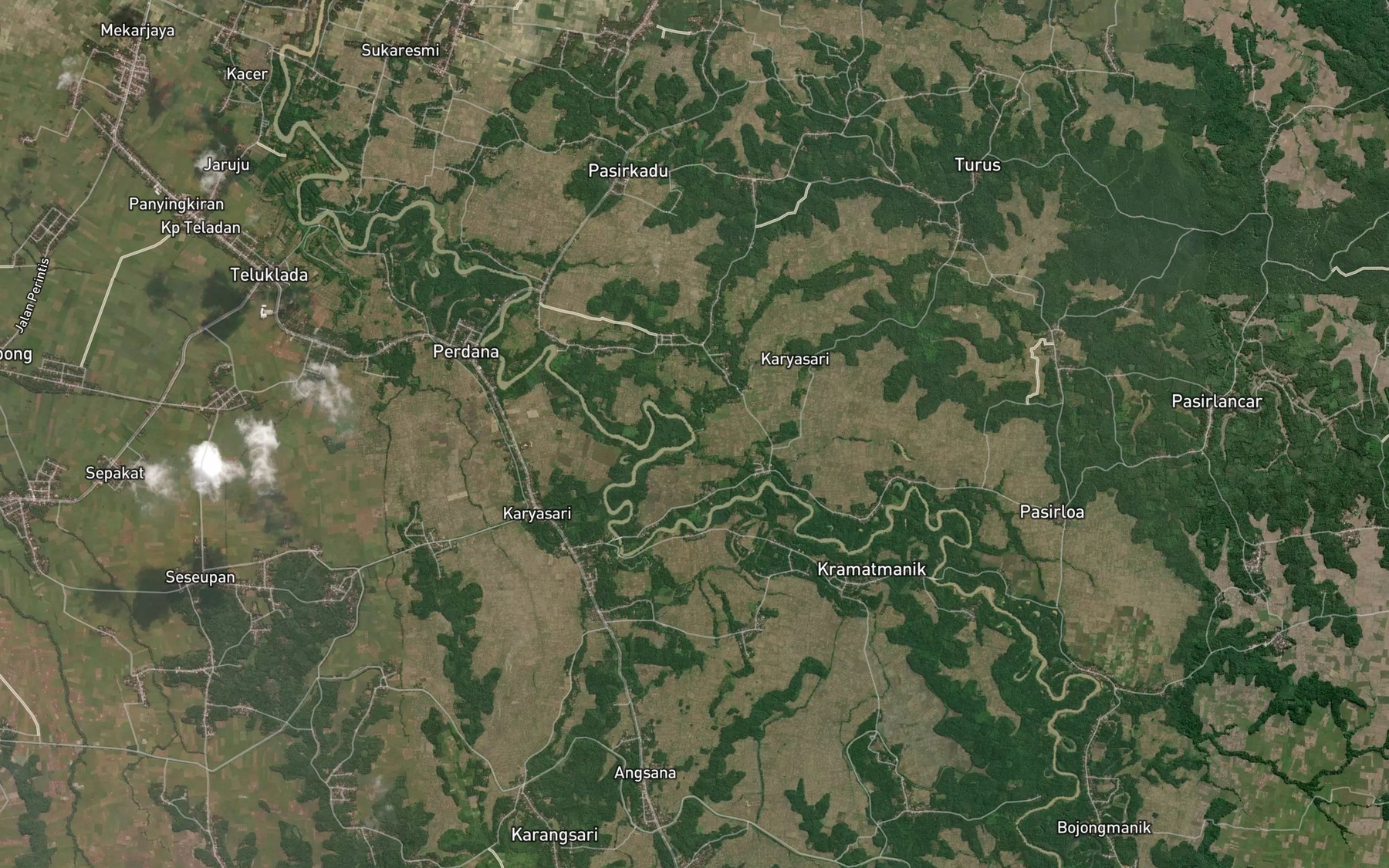 Satellite map of the Ci Buleheun