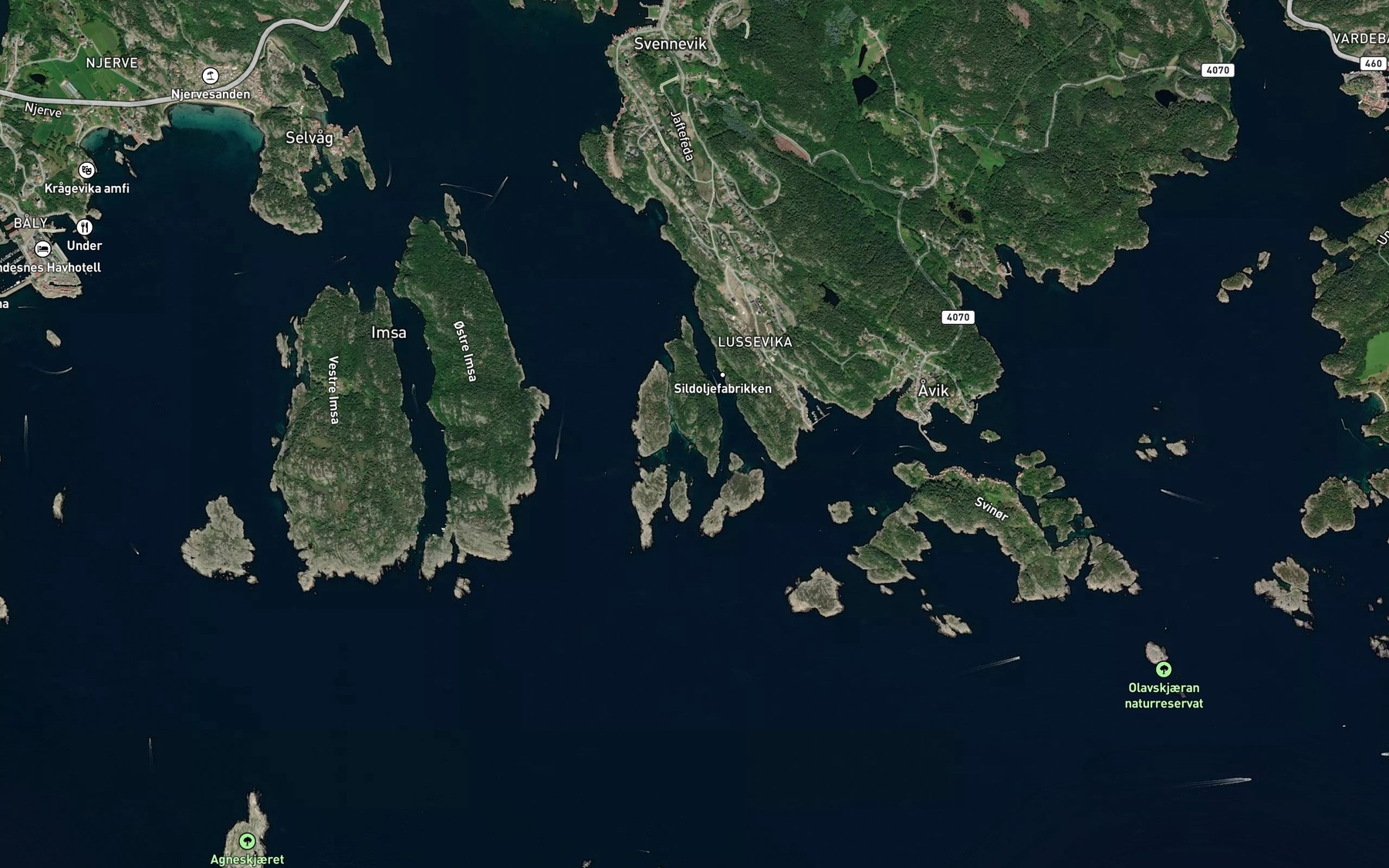 Satellite map of the Urdalen