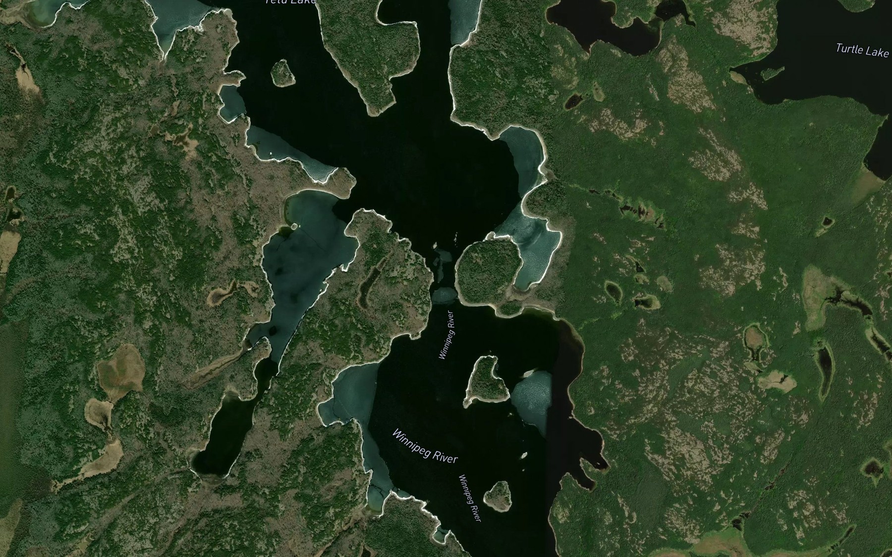 Satellite map of the Poplar Narrows