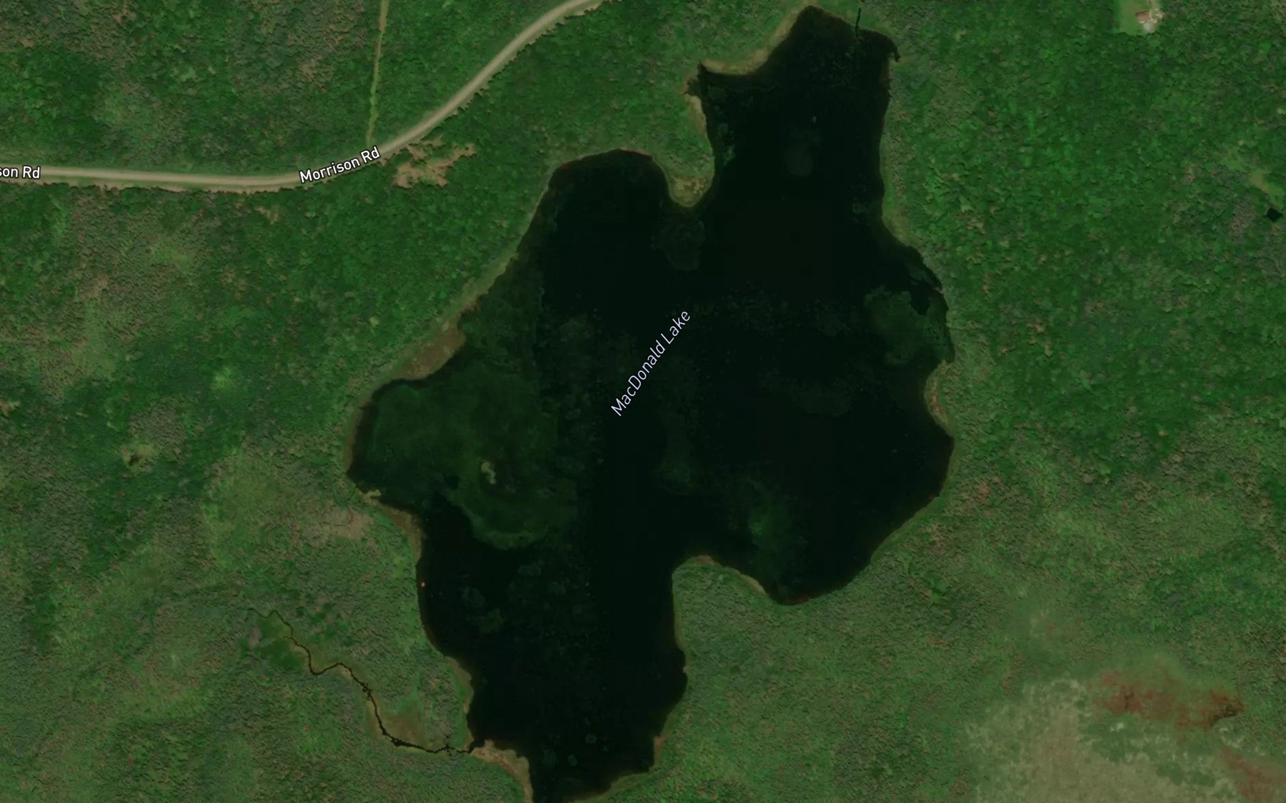 Satellite map of the MacDonald Lake