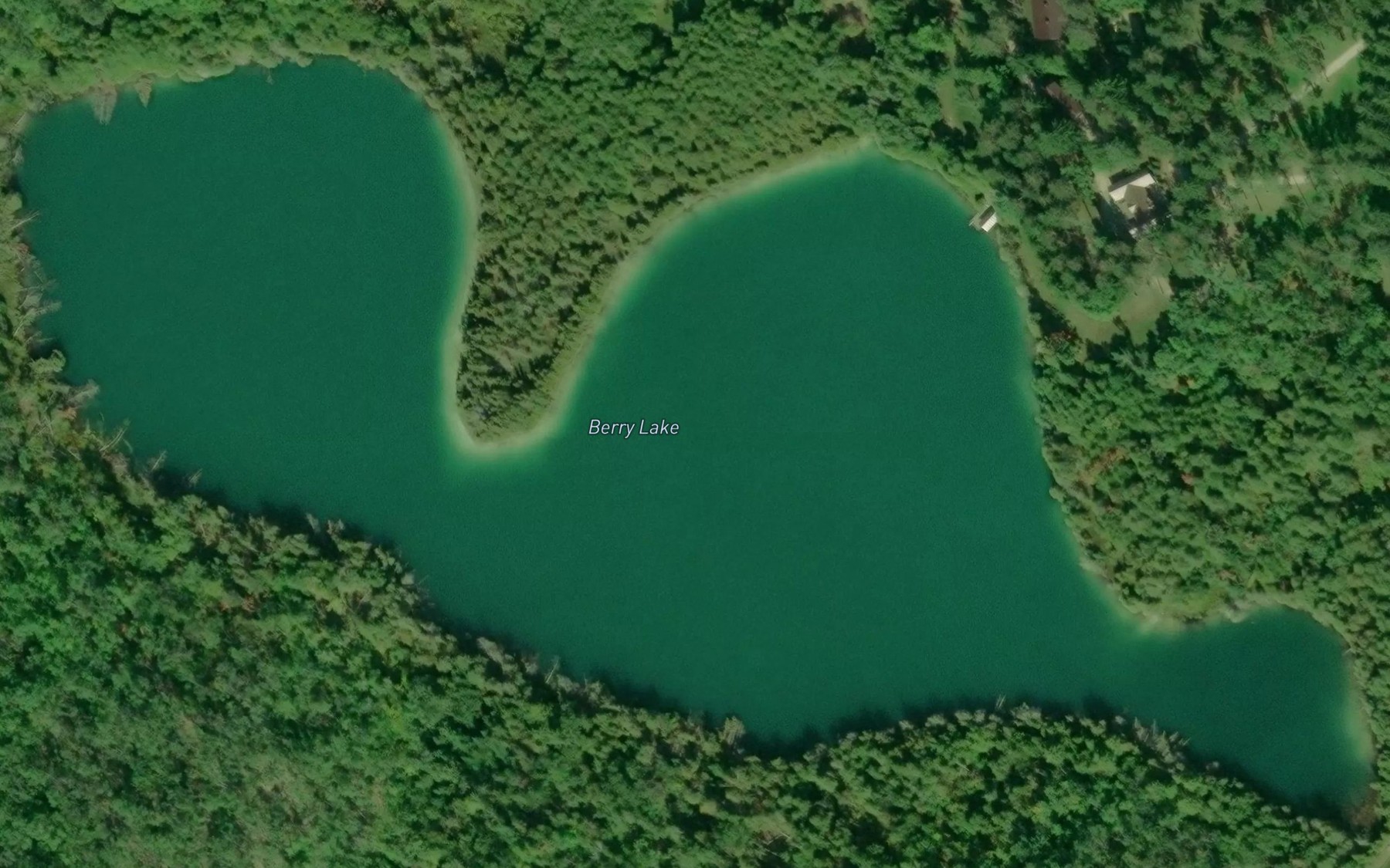 Satellite map of the Berry Lake
