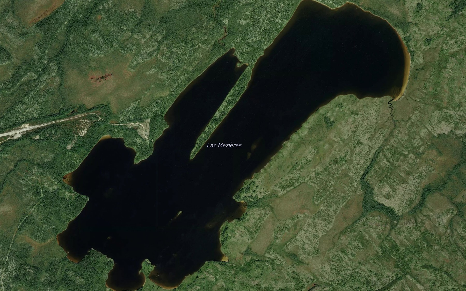 Satellite map of the Lac Mezieres