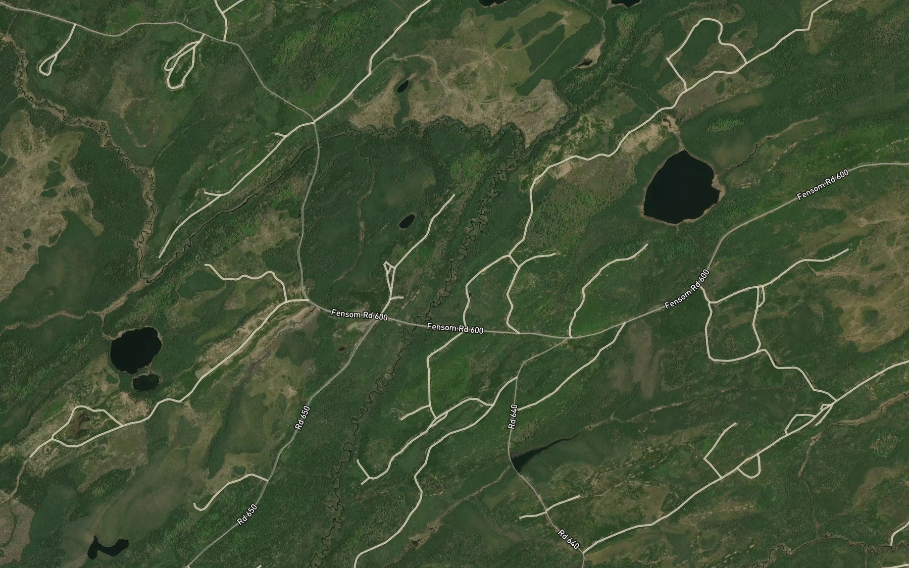 Satellite map of the Shelby Creek