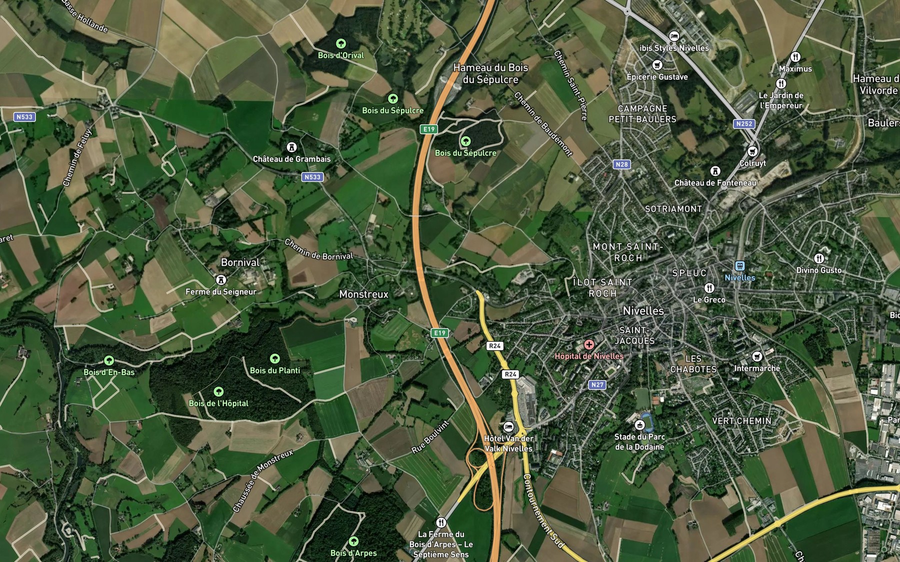 Satellite map of the Fontaine du Sepulcre
