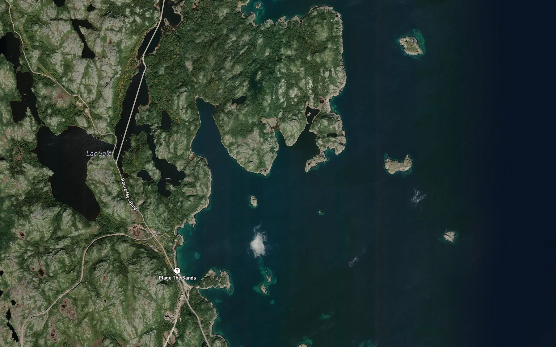 Satellite map of the Anse Seal