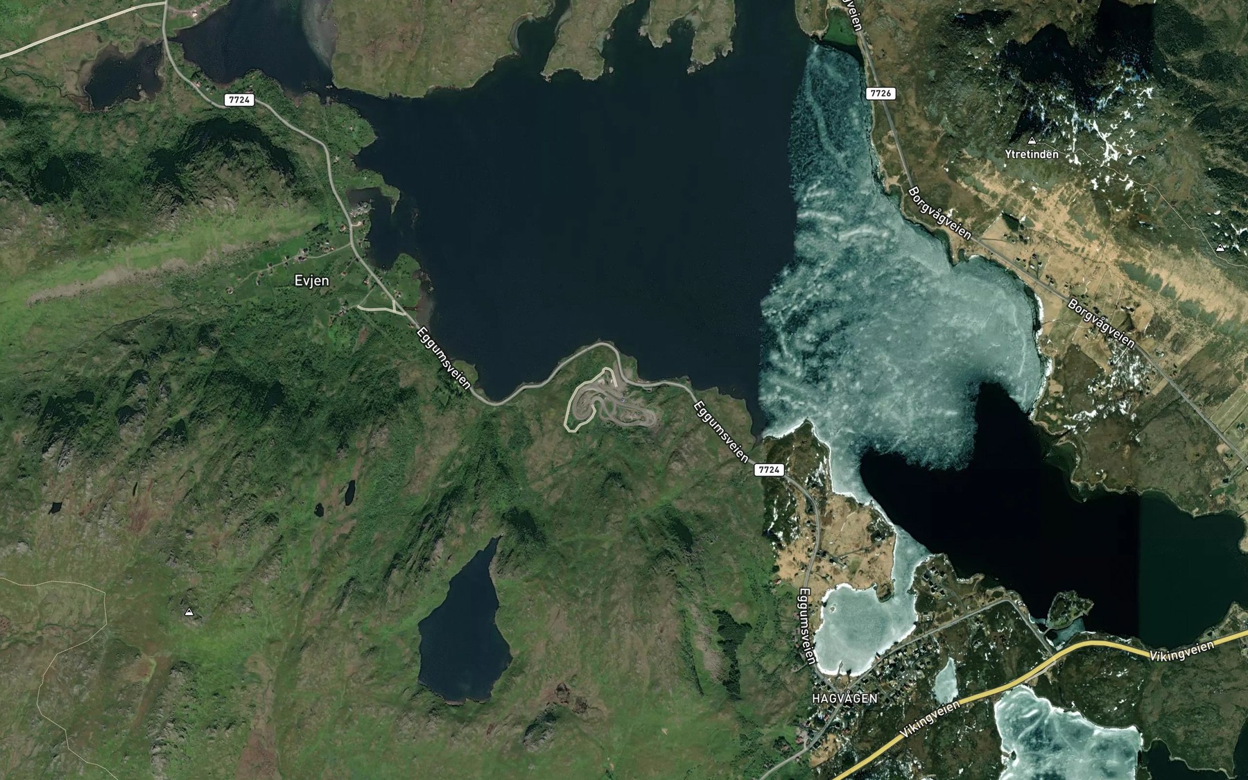 Satellite map of the Borgskarelva