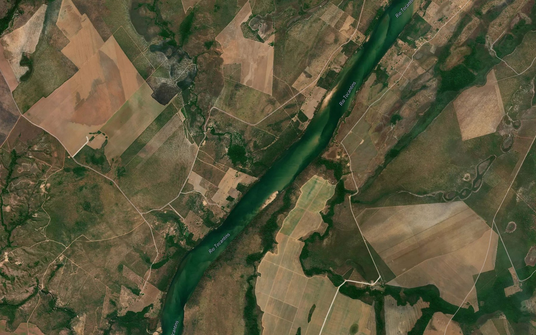 Satellite map of the Ribeirao Sao Joao