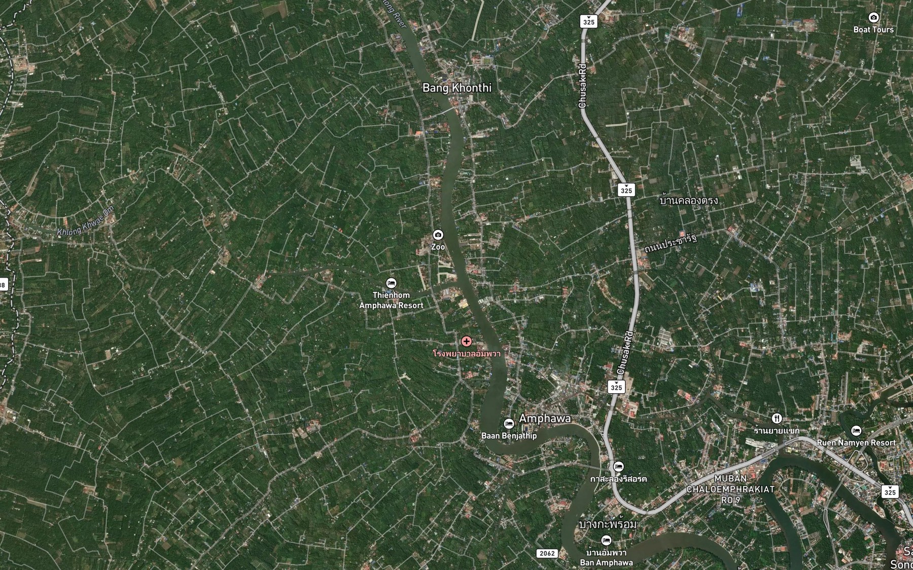 Satellite map of the Khlong Khwae Om