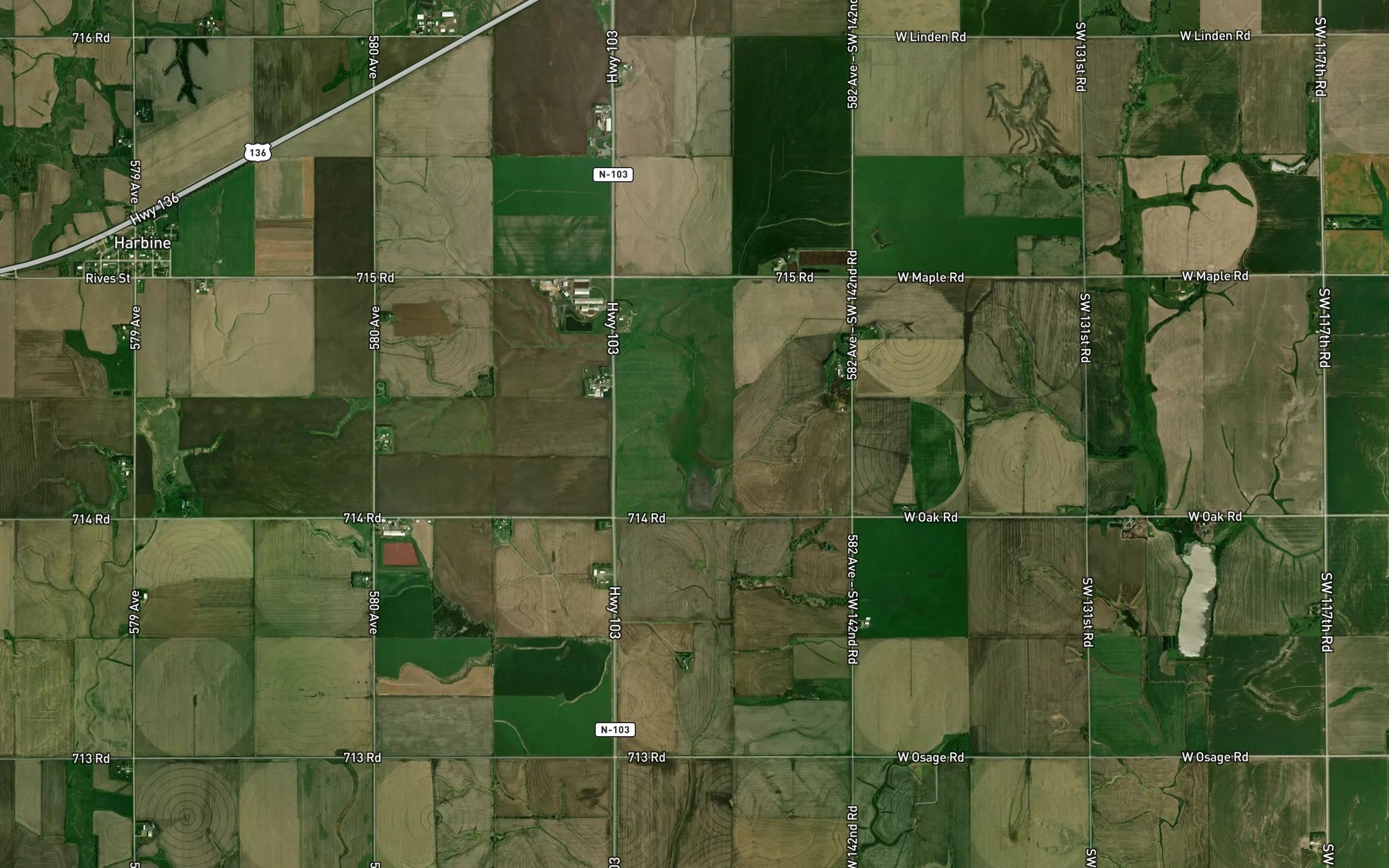 Satellite map of the Big Indian Creek Reservoir 17-B